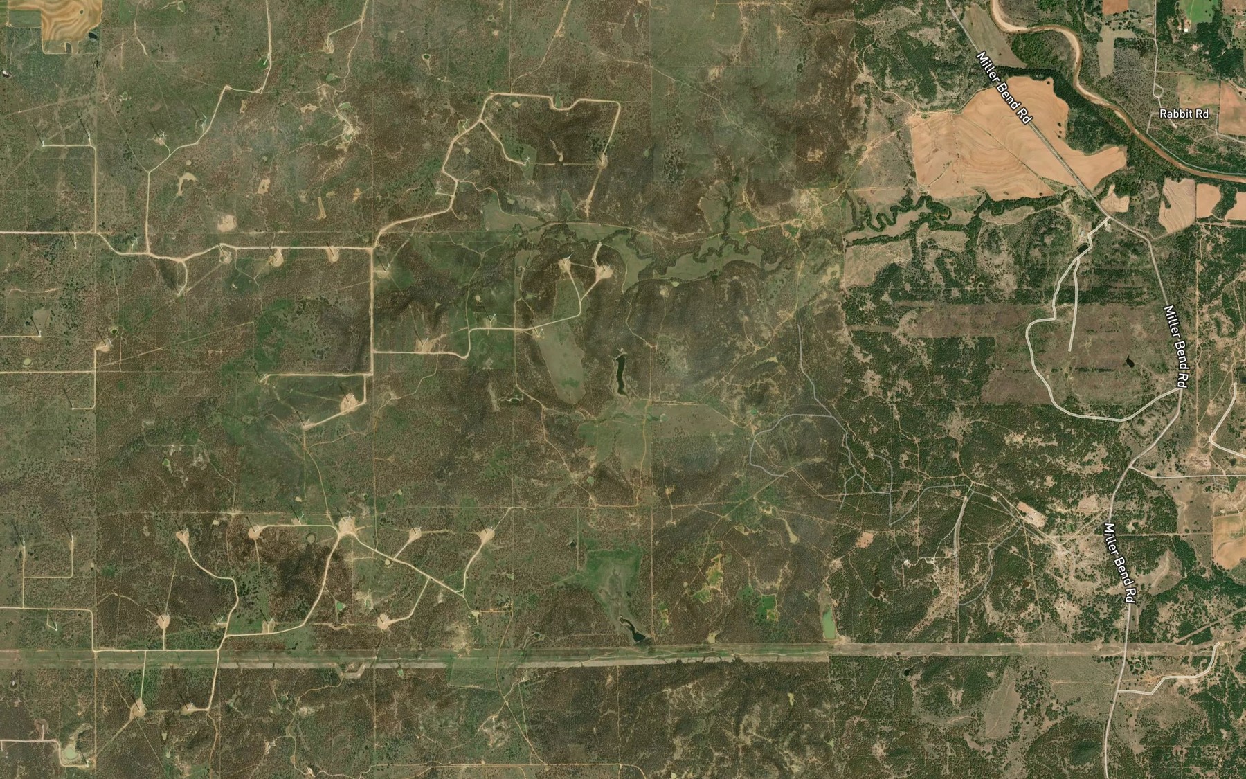 Satellite map of the Woodward Lake