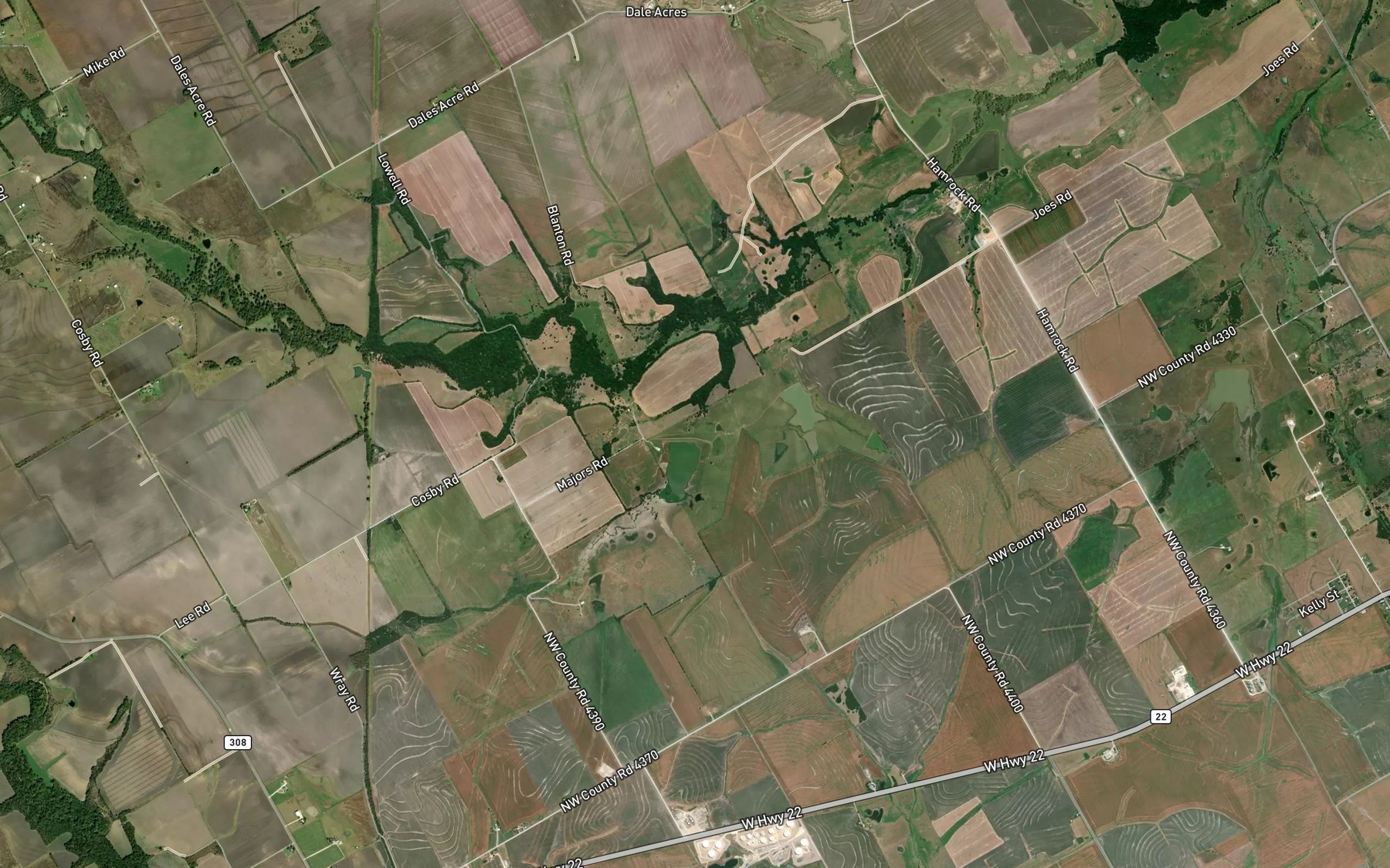 Satellite map of the Soil Conservation Service Site 99 Reservoir