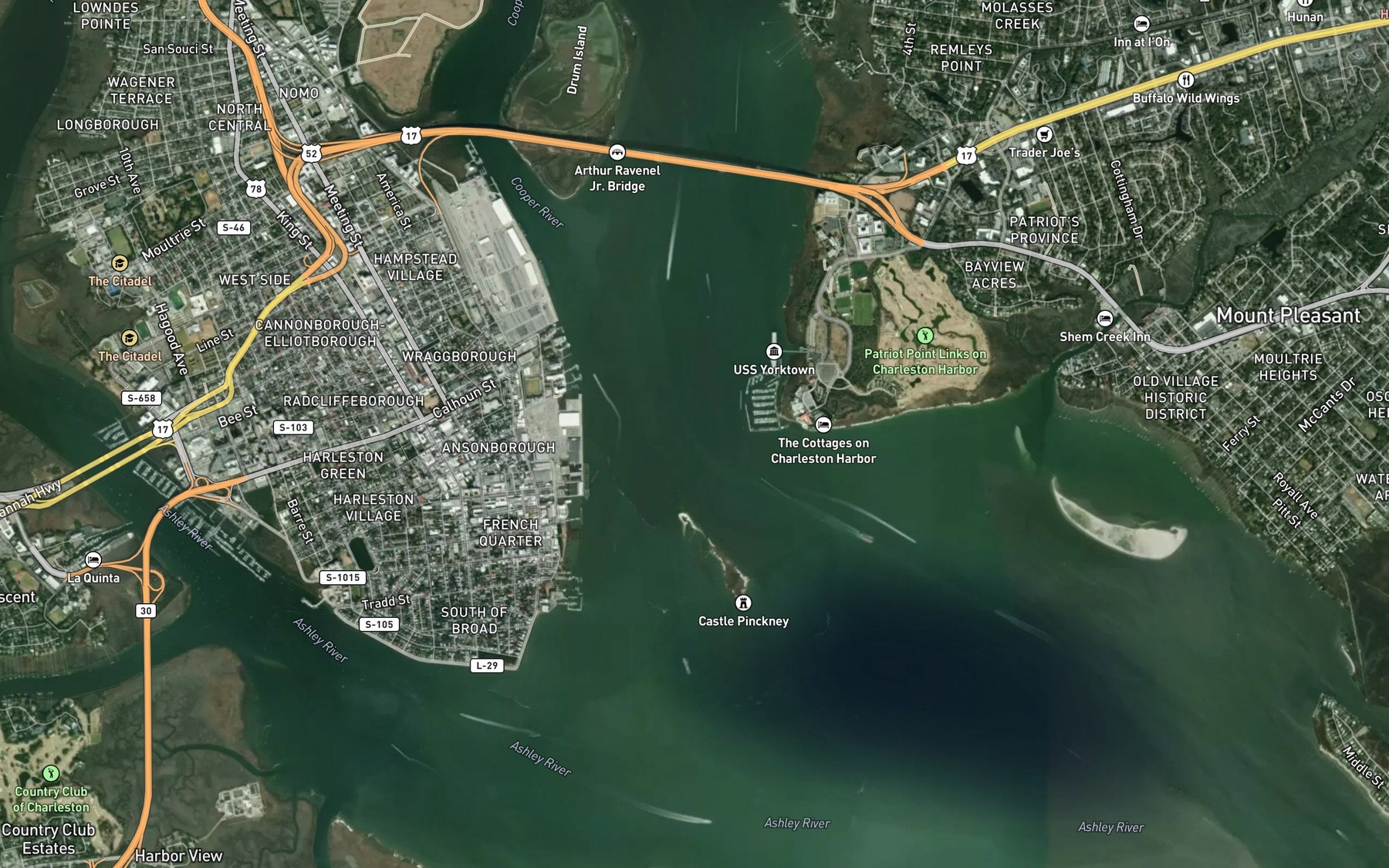 Satellite map of the Horse Reach
