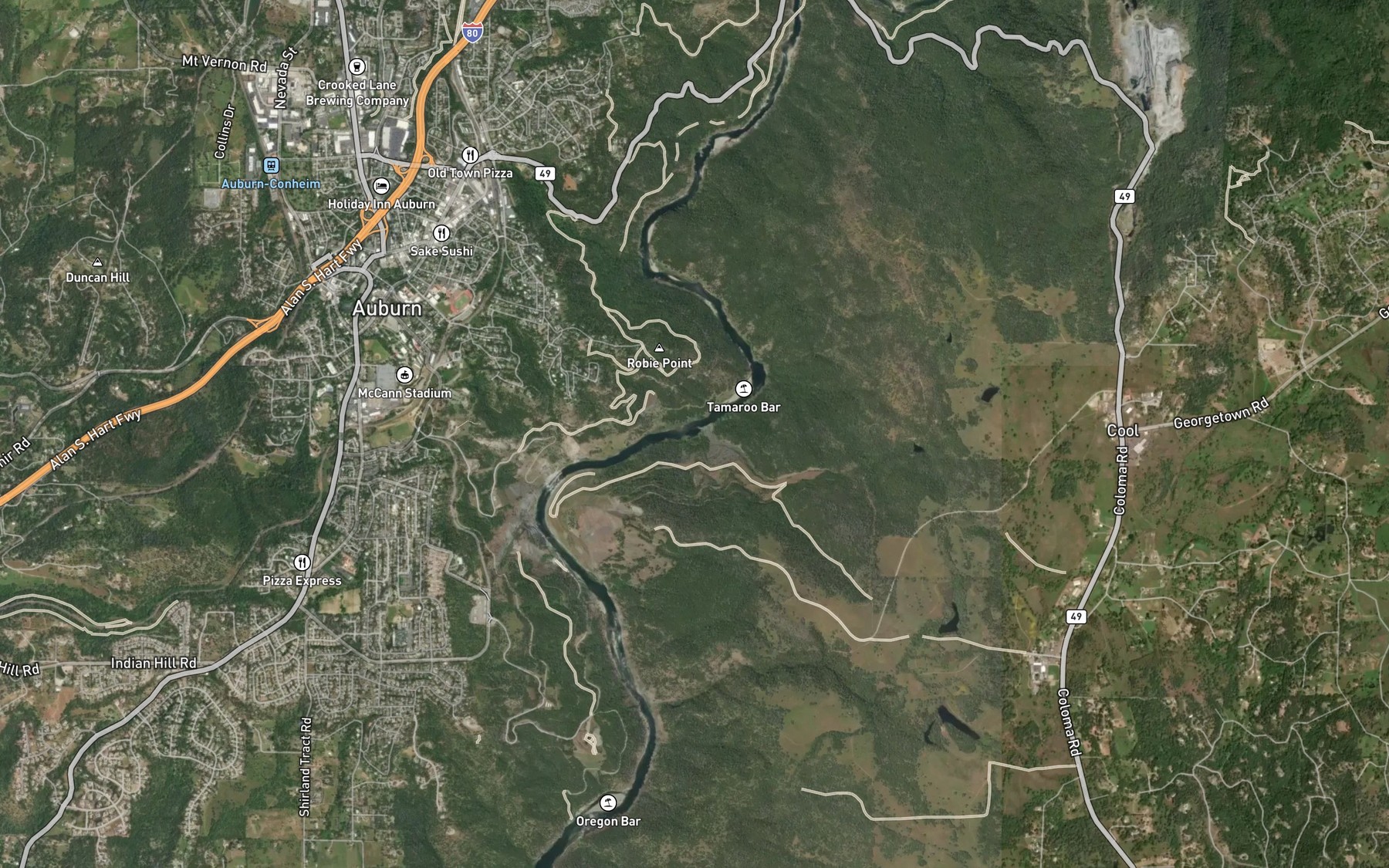 Satellite map of the Salt Creek