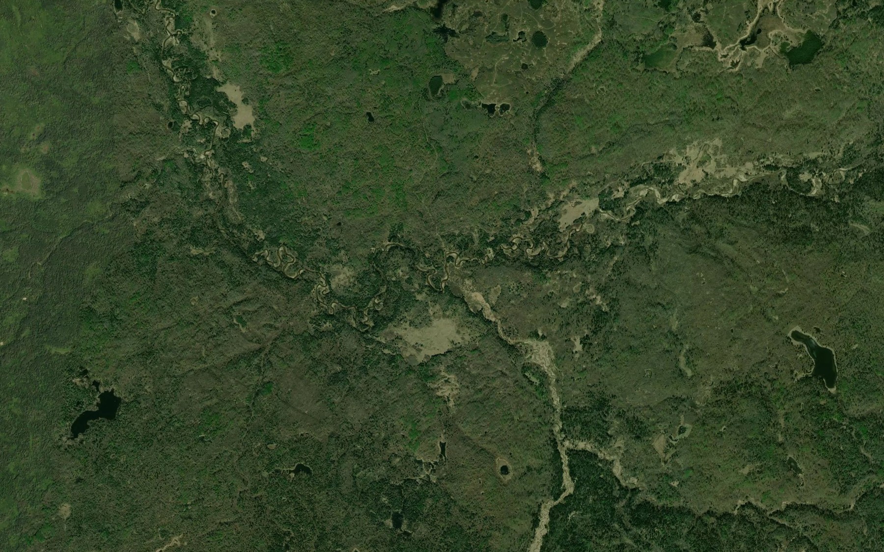 Satellite map of the Teepee Creek