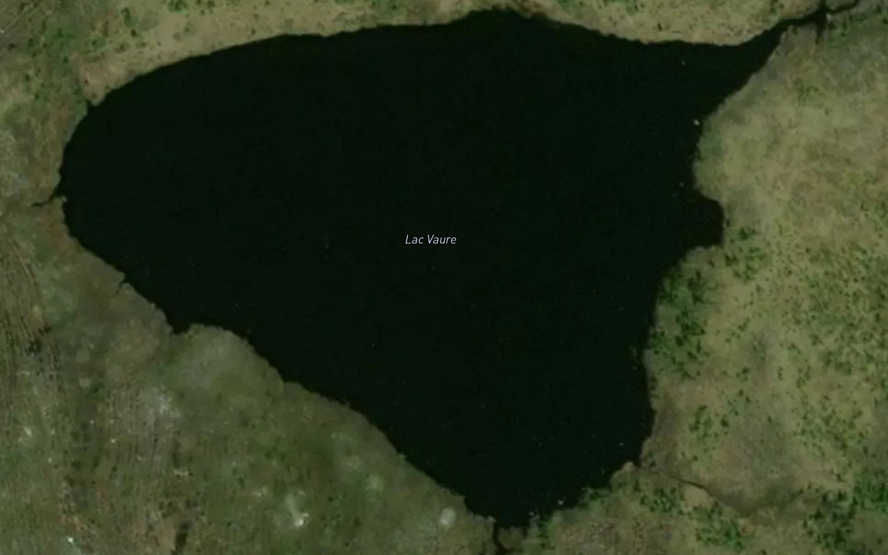 Satellite map of the Lac Vaure