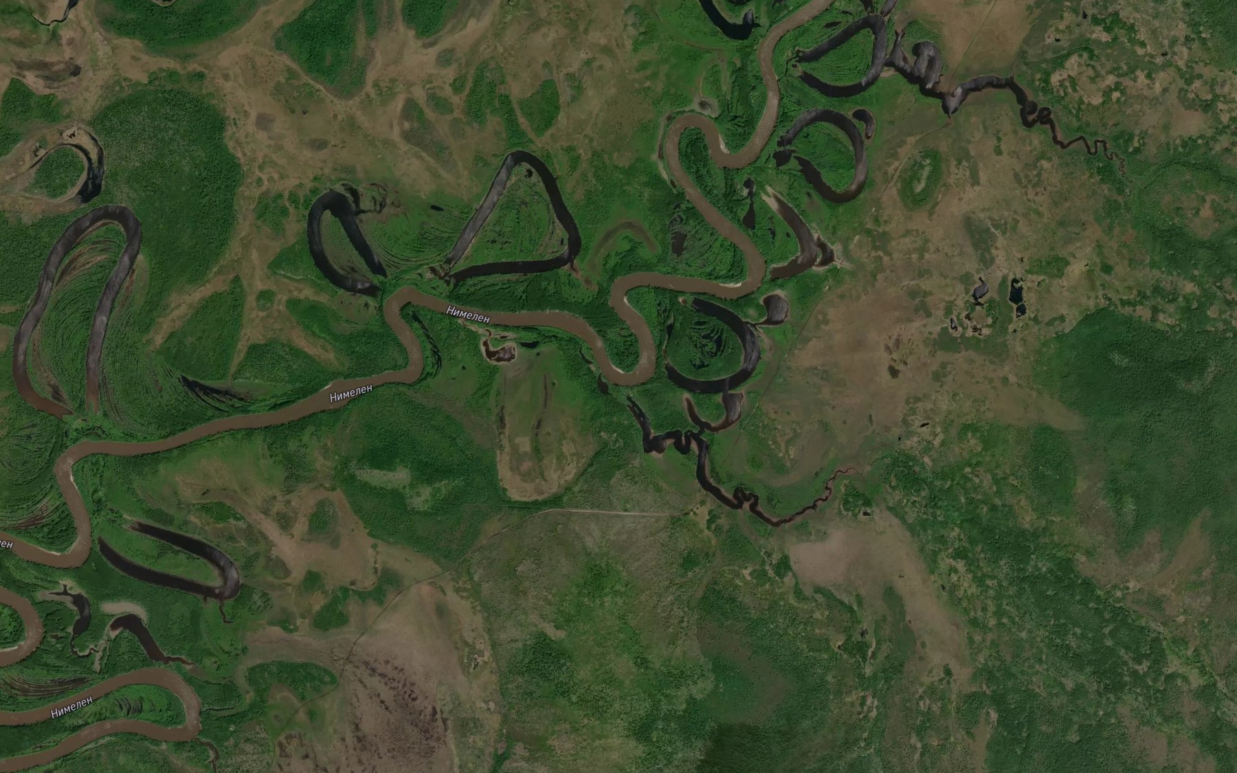 Satellite map of the Nizhnyaya Taksandra