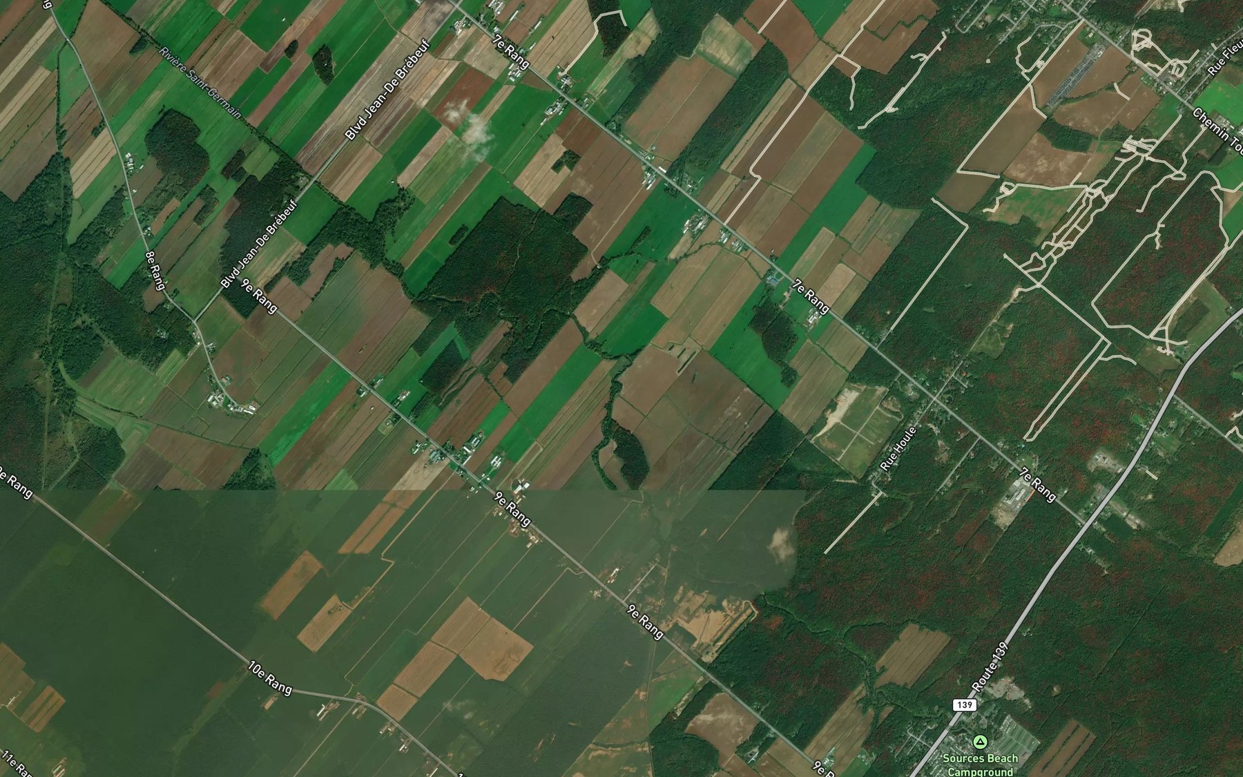 Satellite map of the Cours d'eau Parent