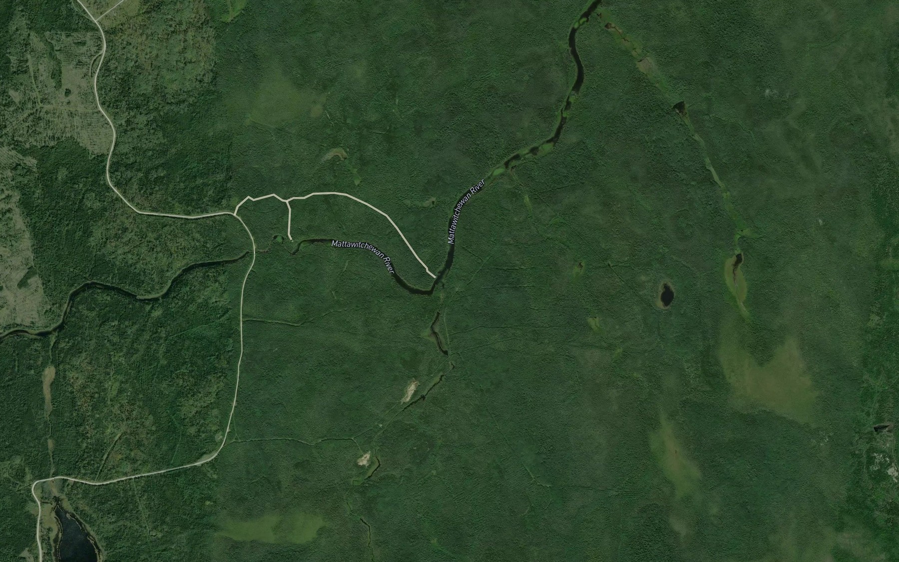 Satellite map of the Brown's Creek