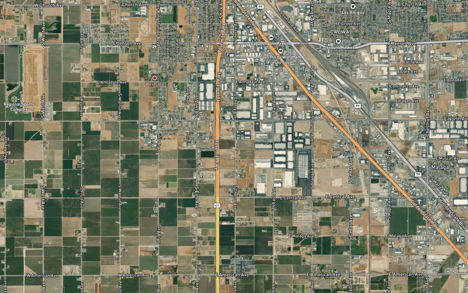 Satellite map of the North Central Canal