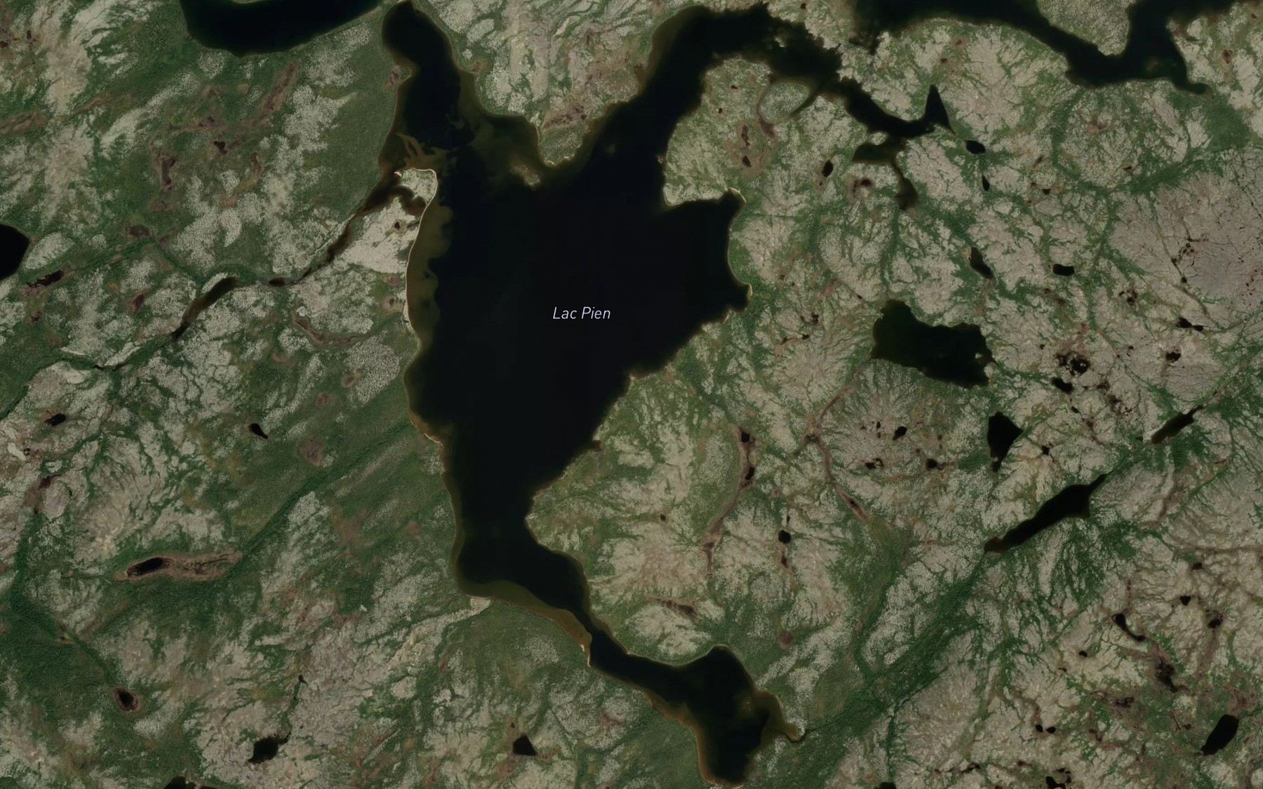 Satellite map of the Lac Pien