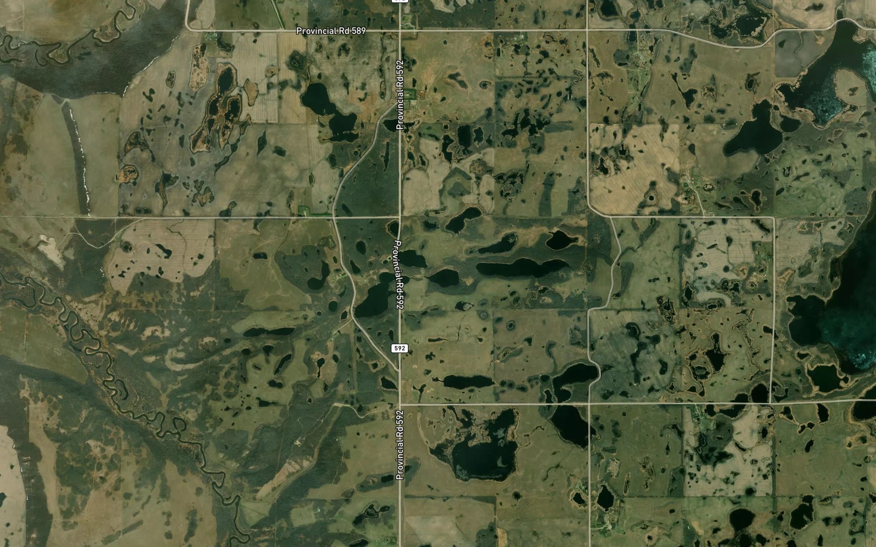 Satellite map of the Hromlacks Lakes