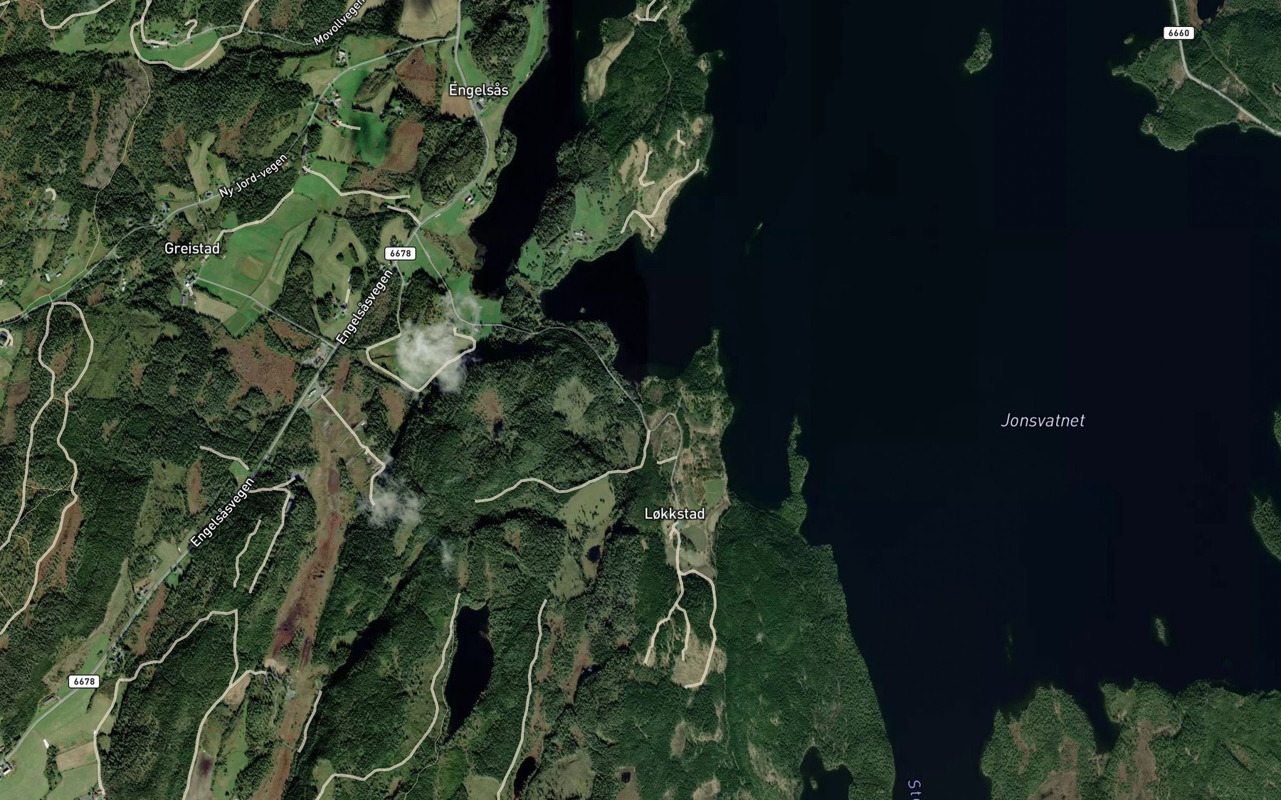 Satellite map of the Vaeresaunbekken