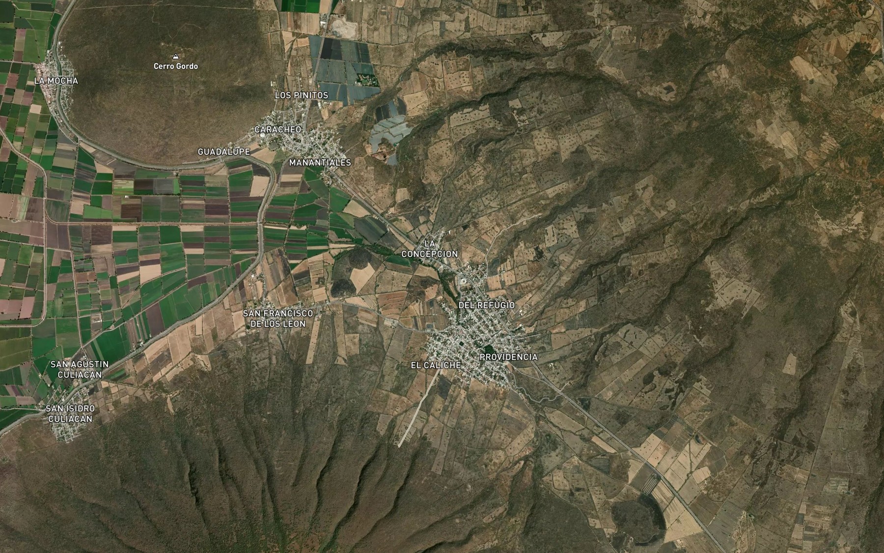 Satellite map of the El Zapote