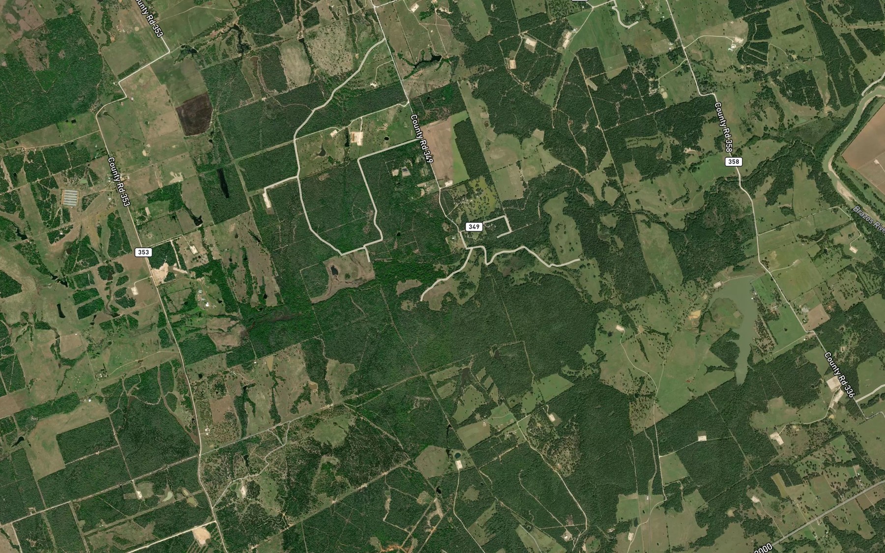 Satellite map of the Polecat Creek