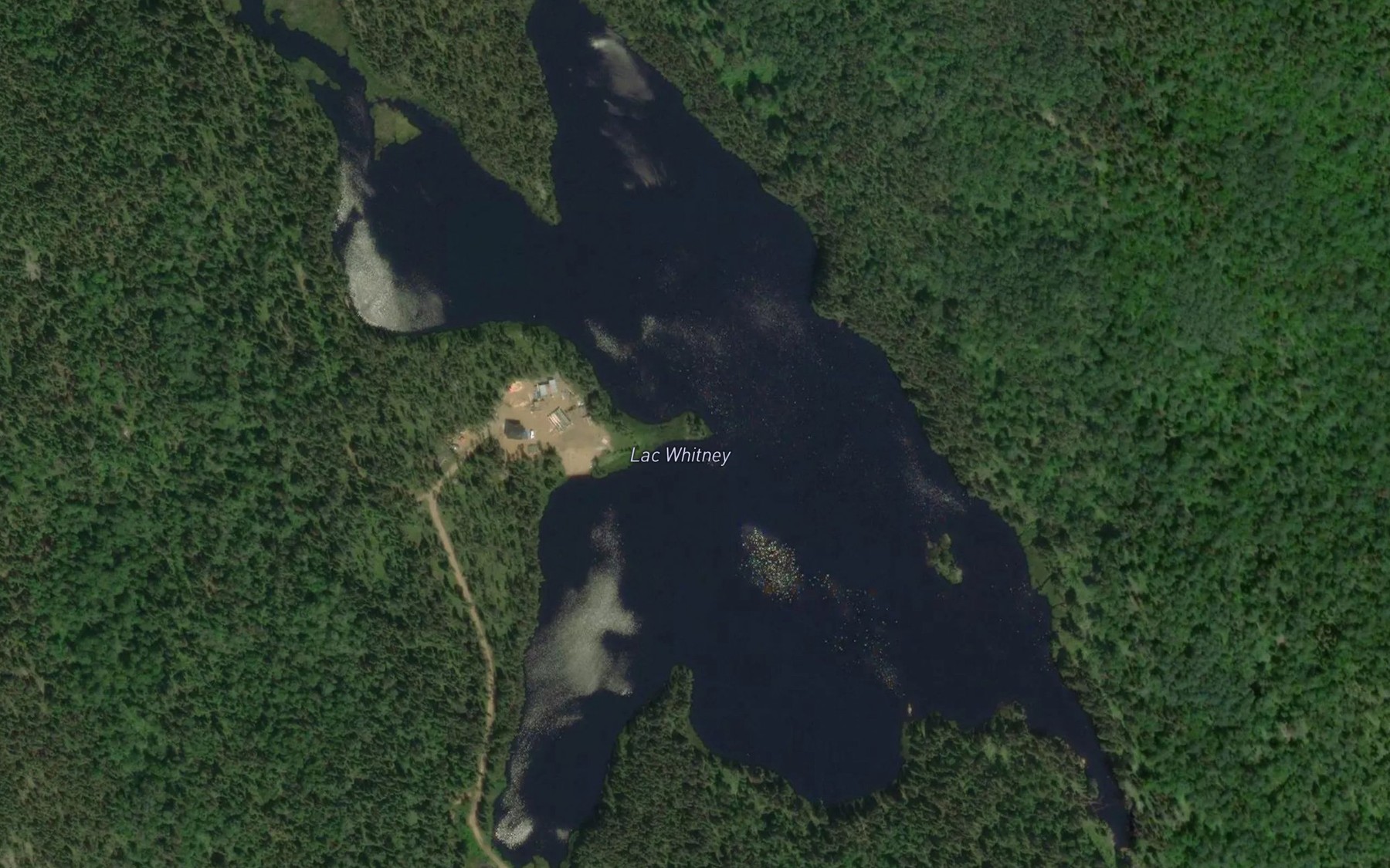 Satellite map of the Lac Whitney