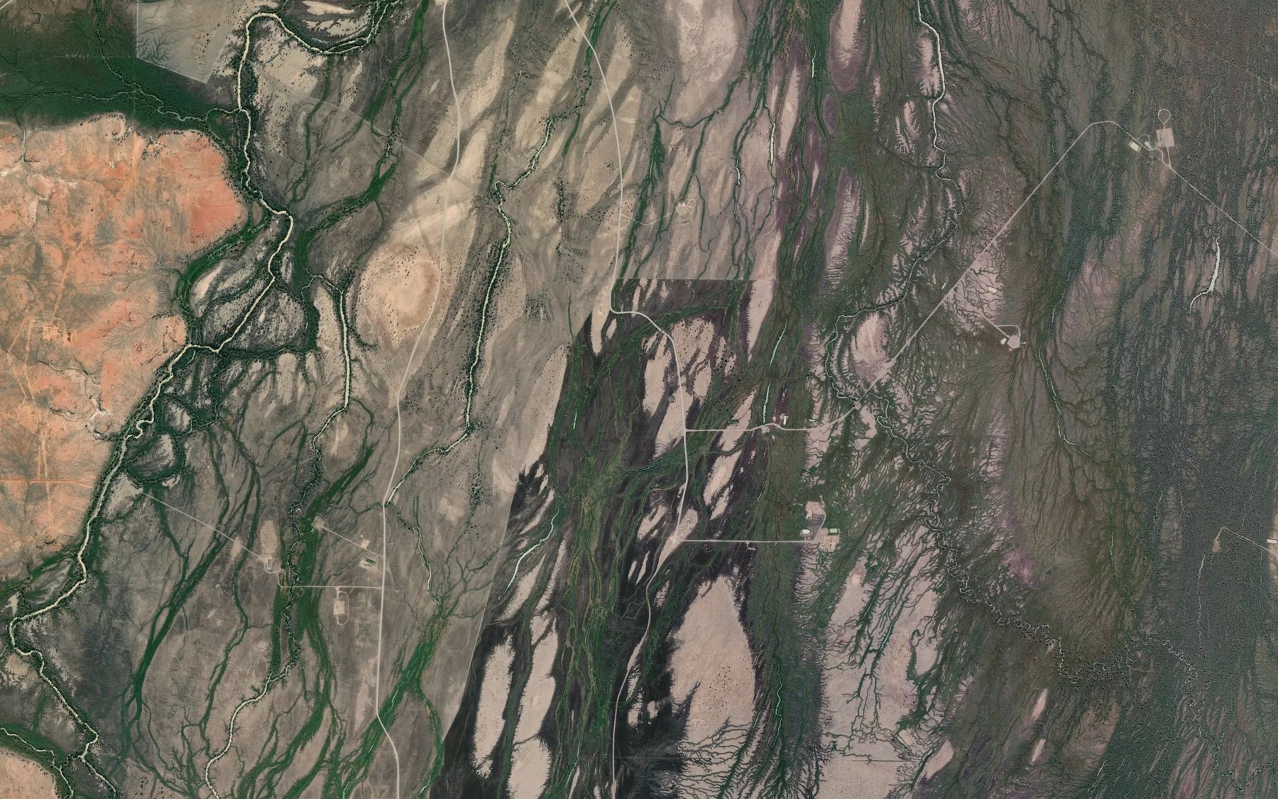 Satellite map of the Munkah Creek