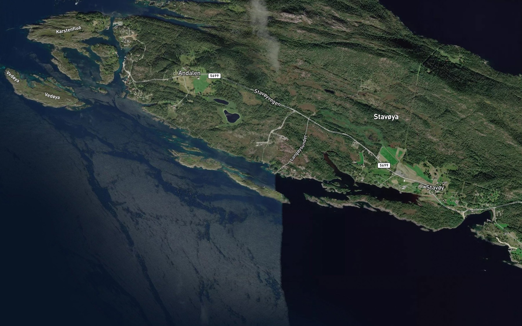 Satellite map of the Smedvika