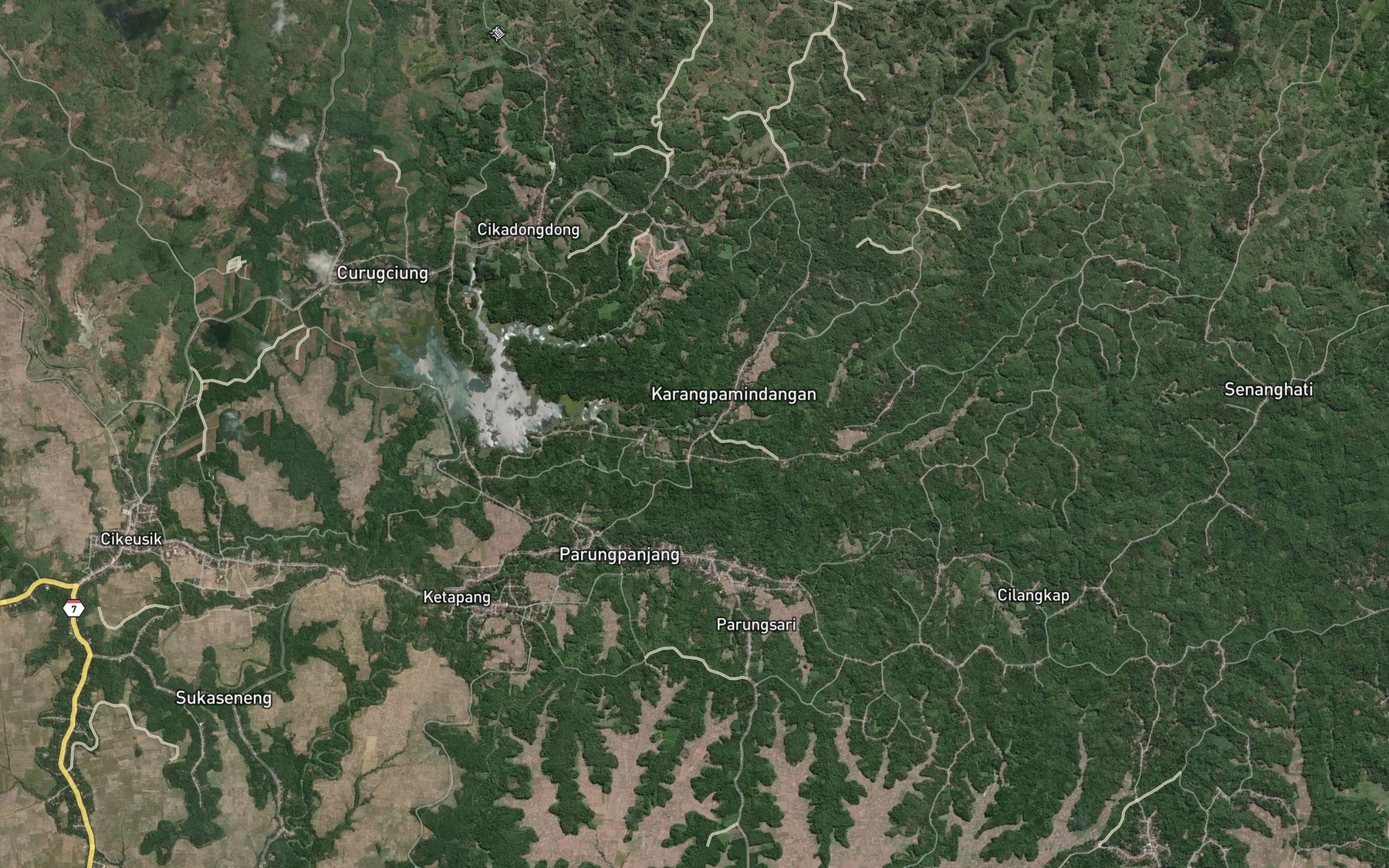 Satellite map of the Ci Karang