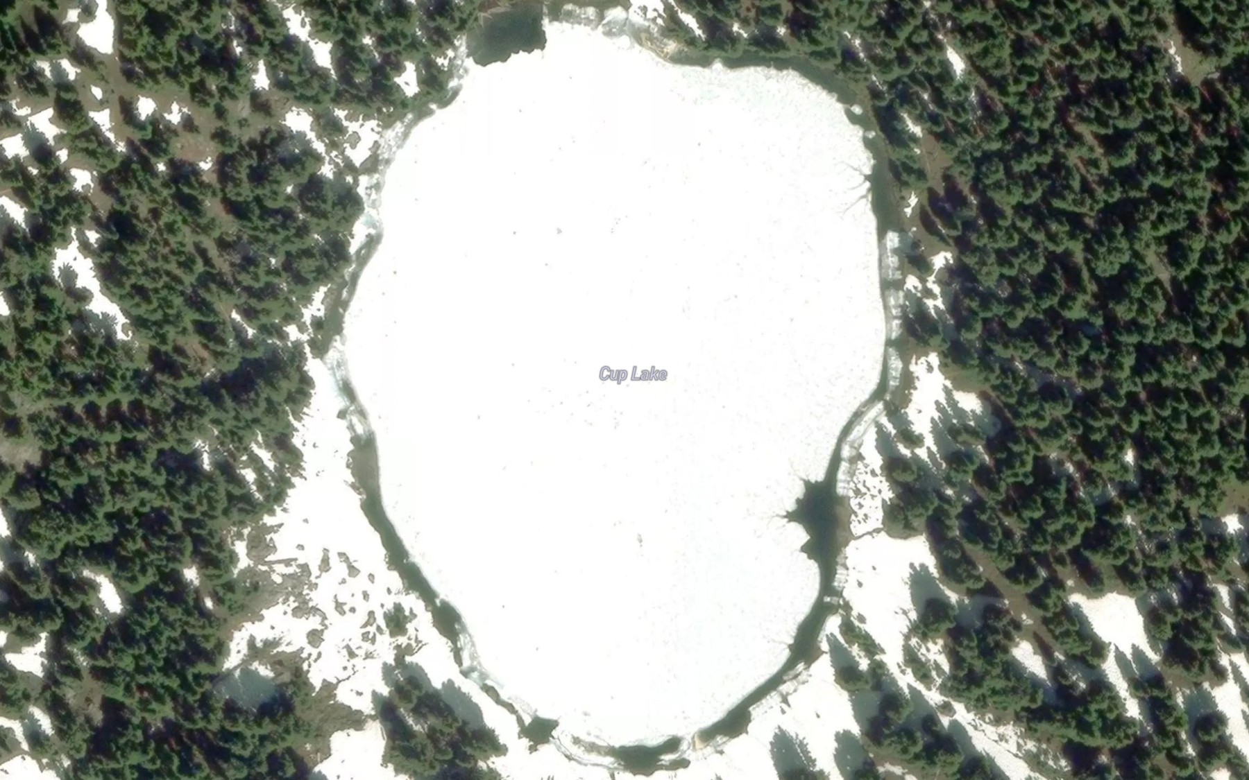 Satellite map of the Cup Lake