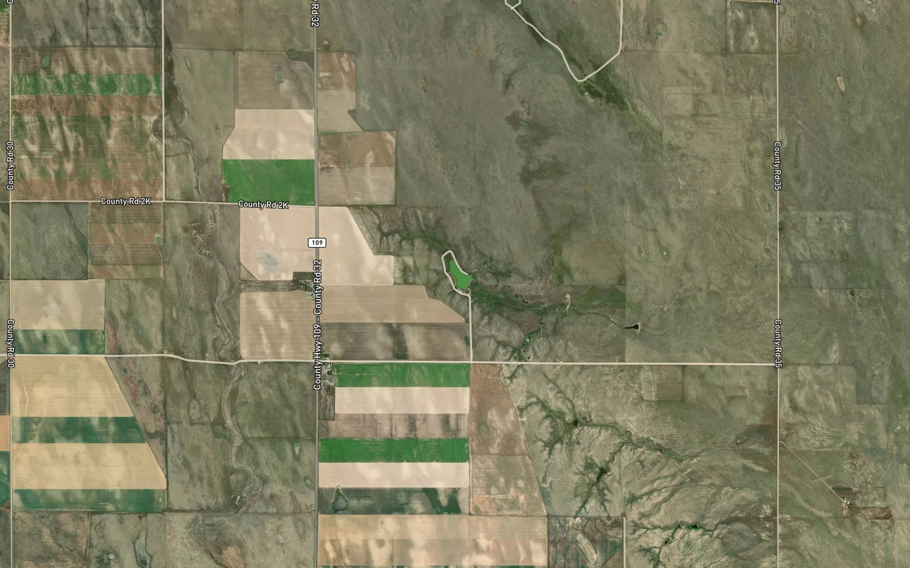 Satellite map of the L G Kinney Reservoir