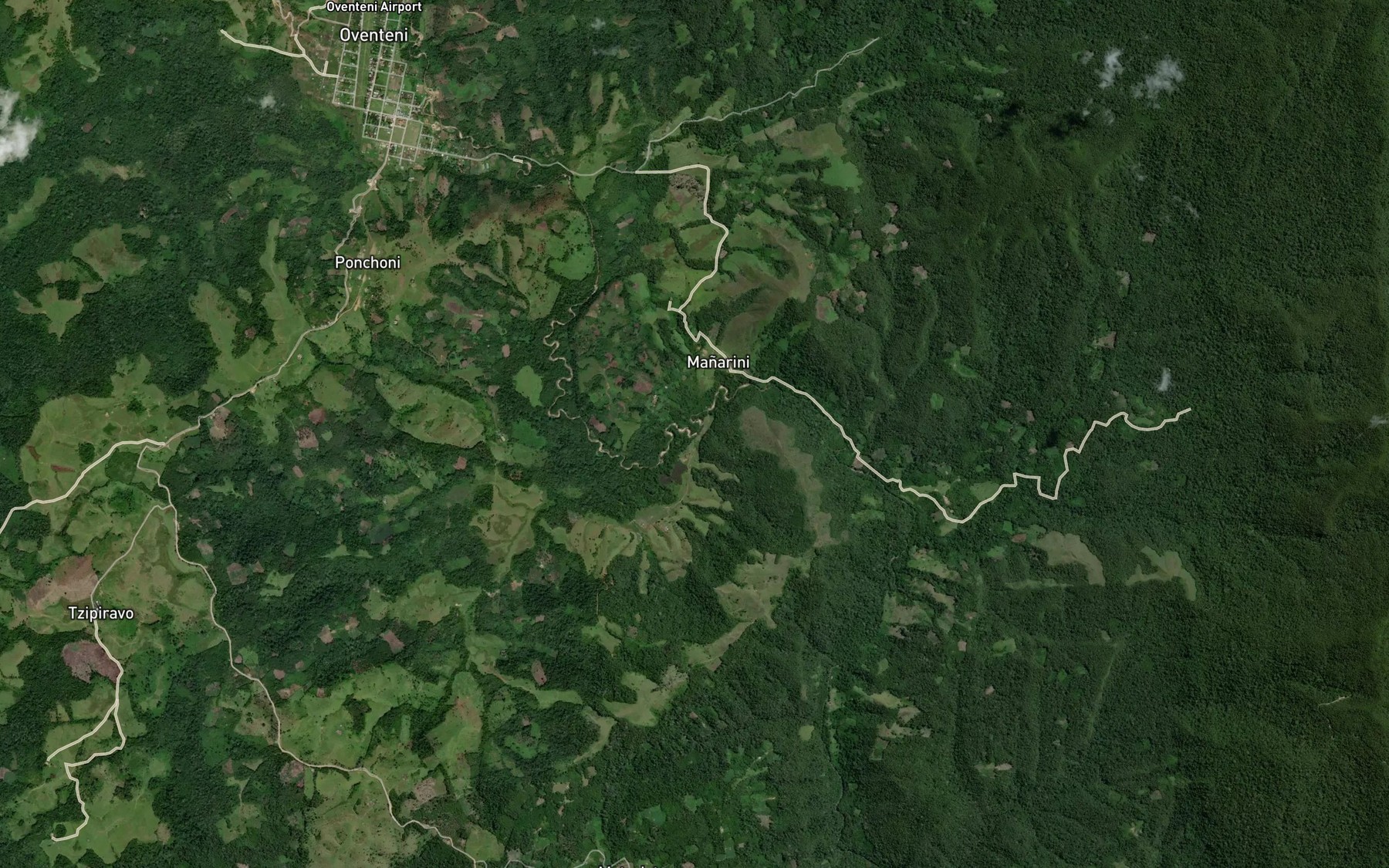 Satellite map of the Quebrada Inparirani