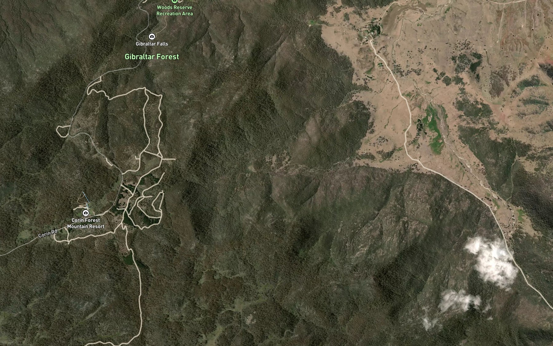 Satellite map of the Whitehorse Flat