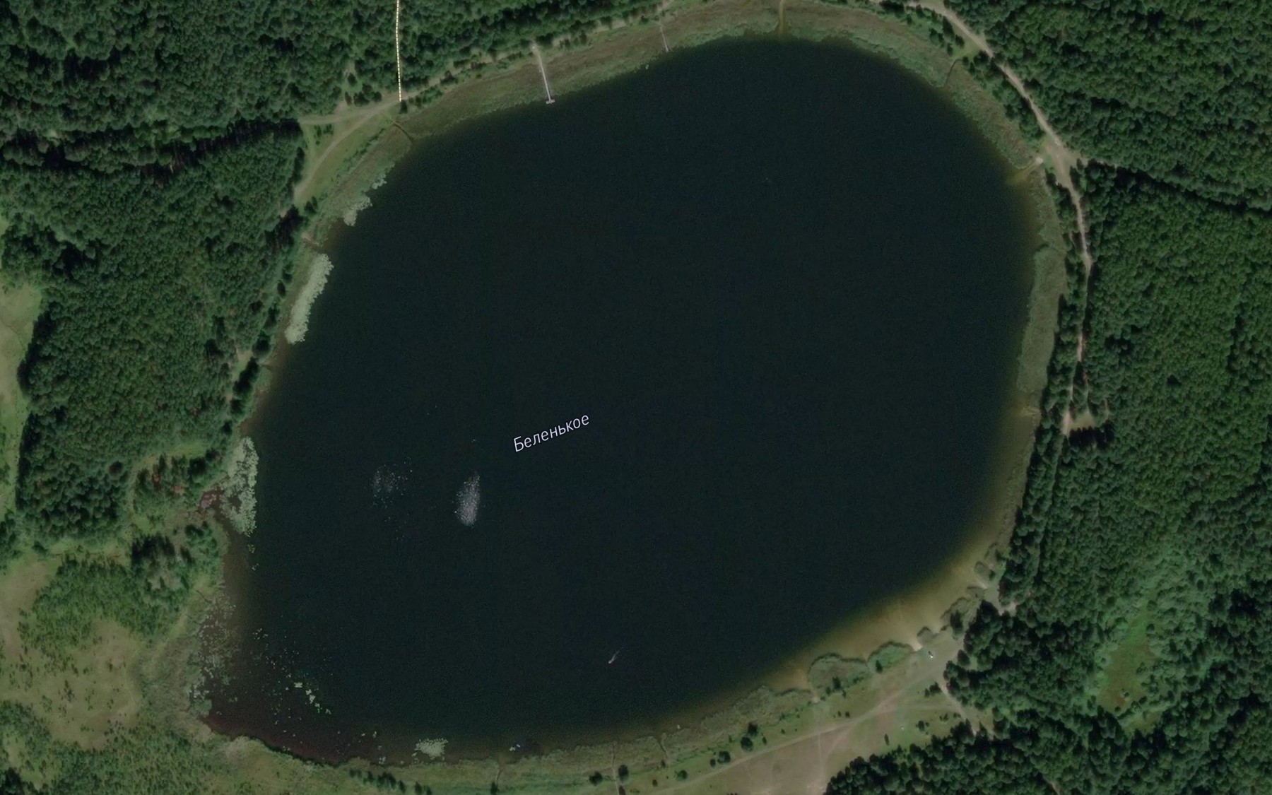 Satellite map of the Ozero Belen'koye