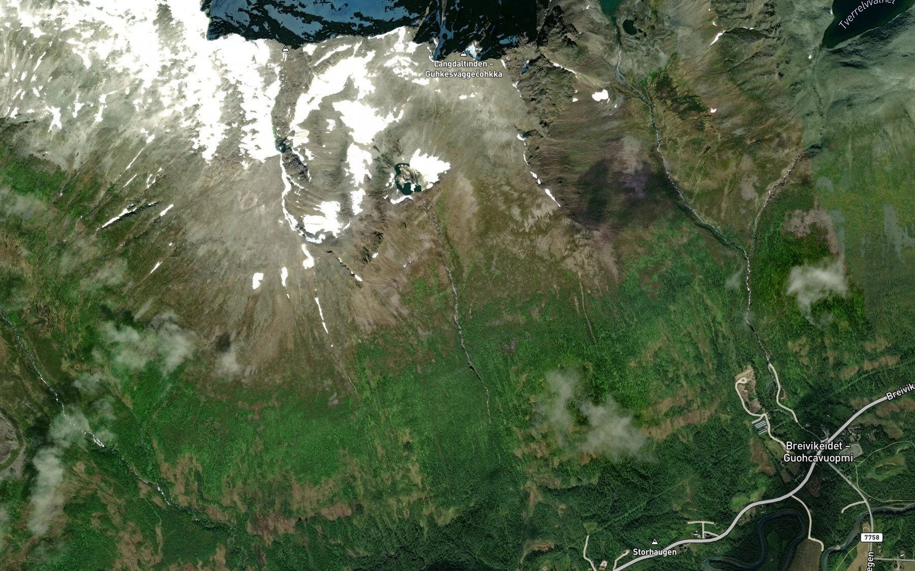 Satellite map of the Finnheimelva