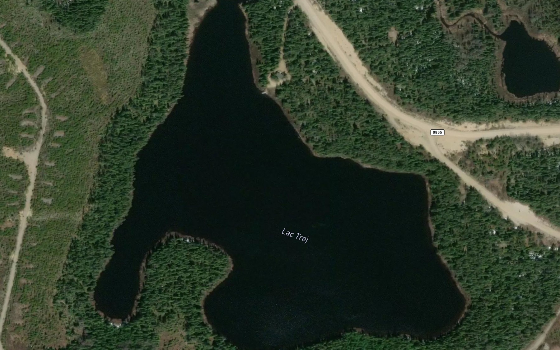 Satellite map of the Lac Trej