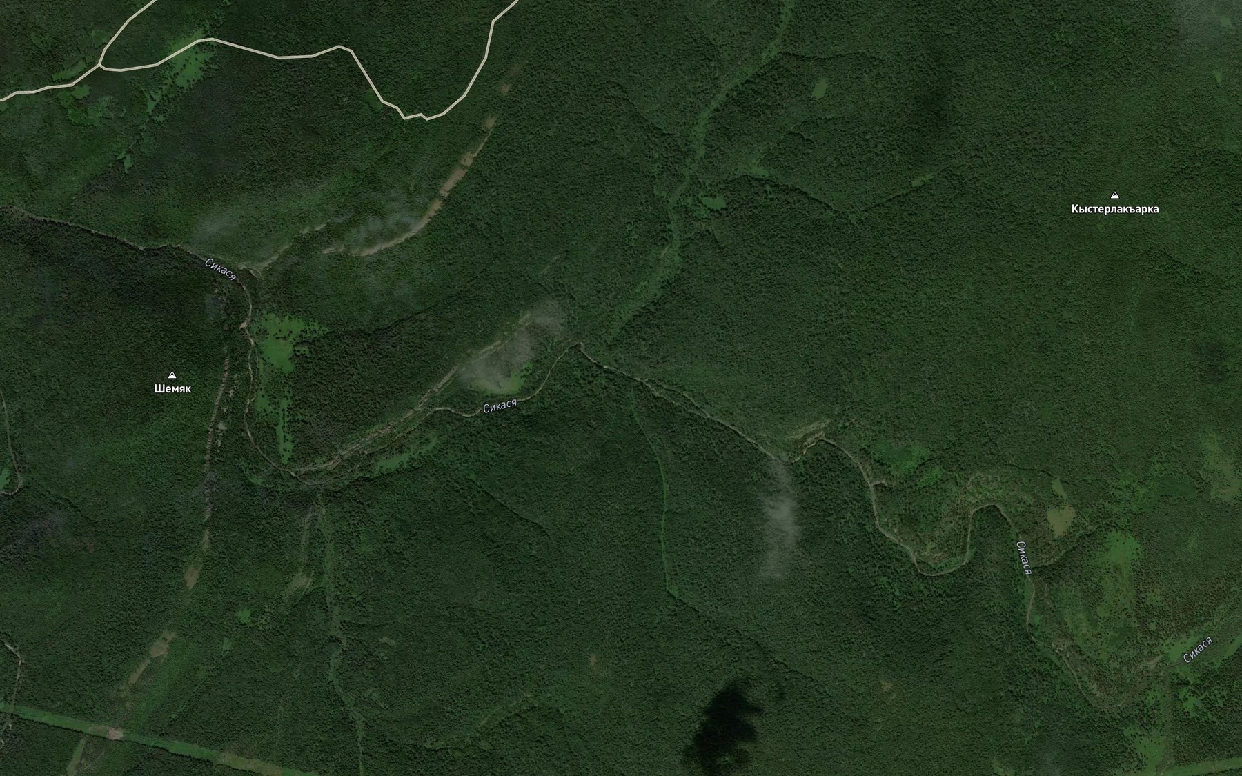 Satellite map of the Zerekleyelga
