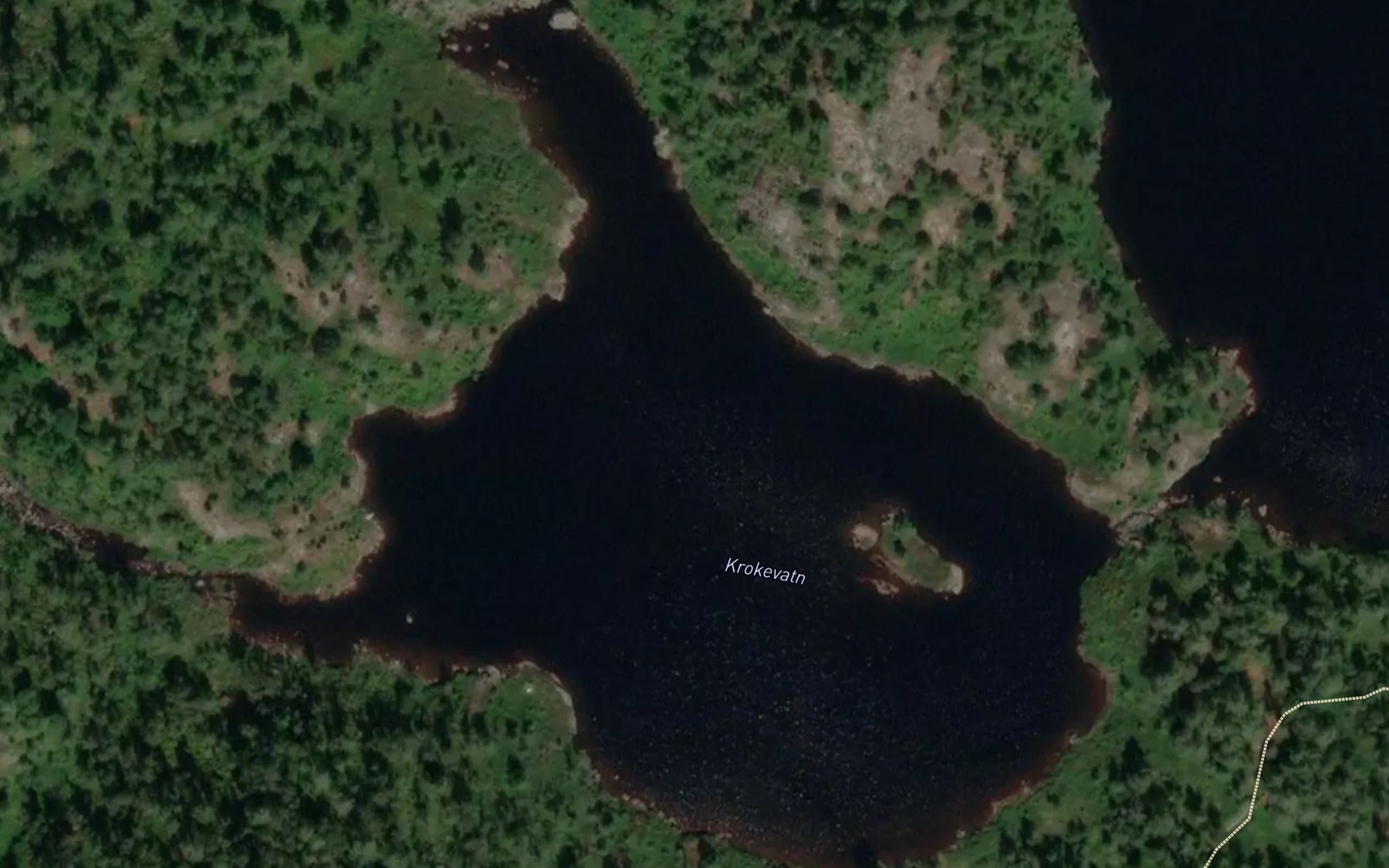 Satellite map of the Krokevatn