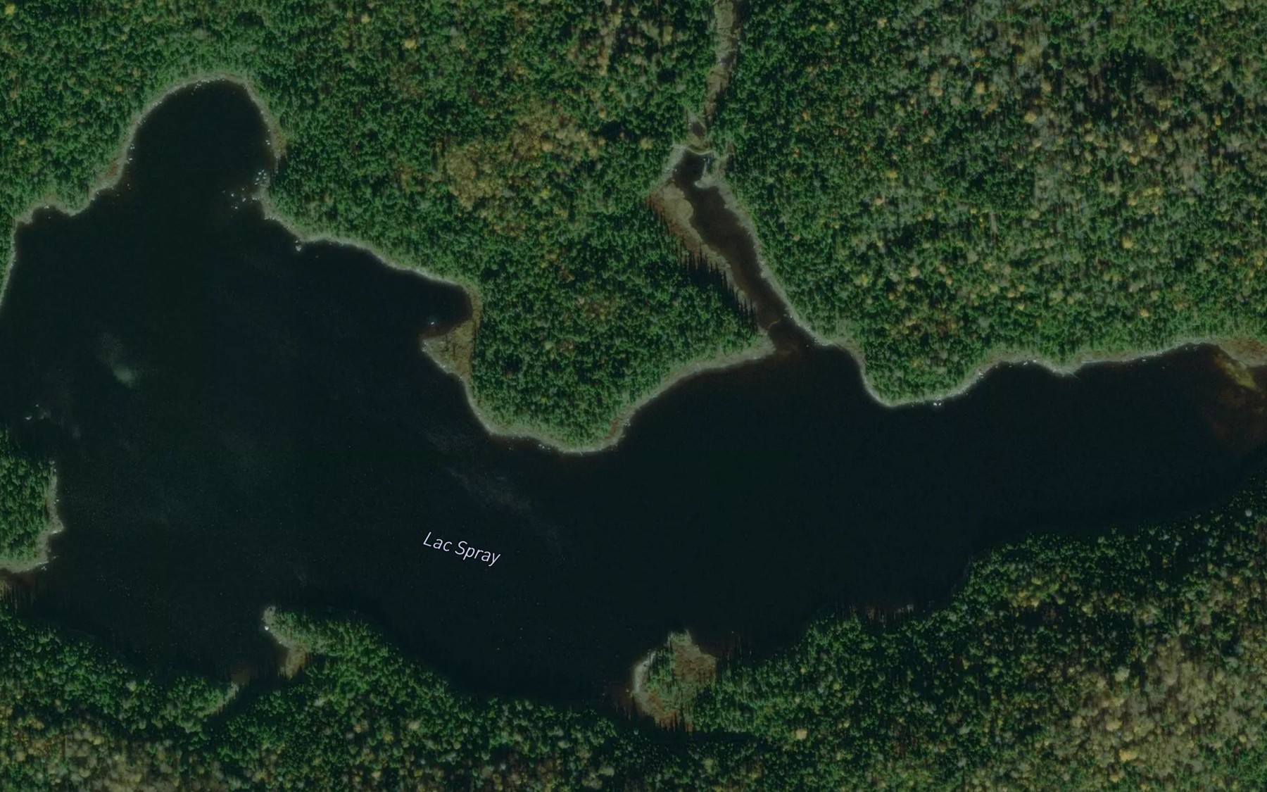 Satellite map of the Lac Spray