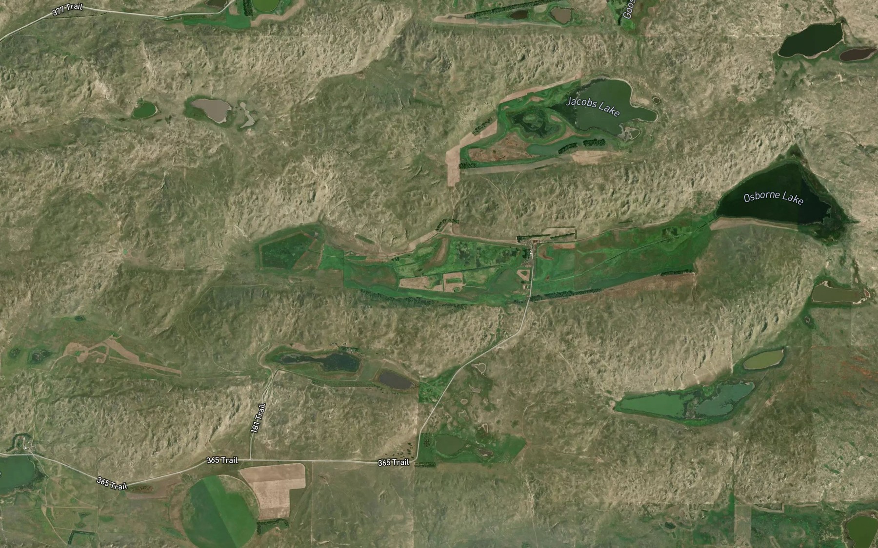 Satellite map of the Middle Osborne Lake