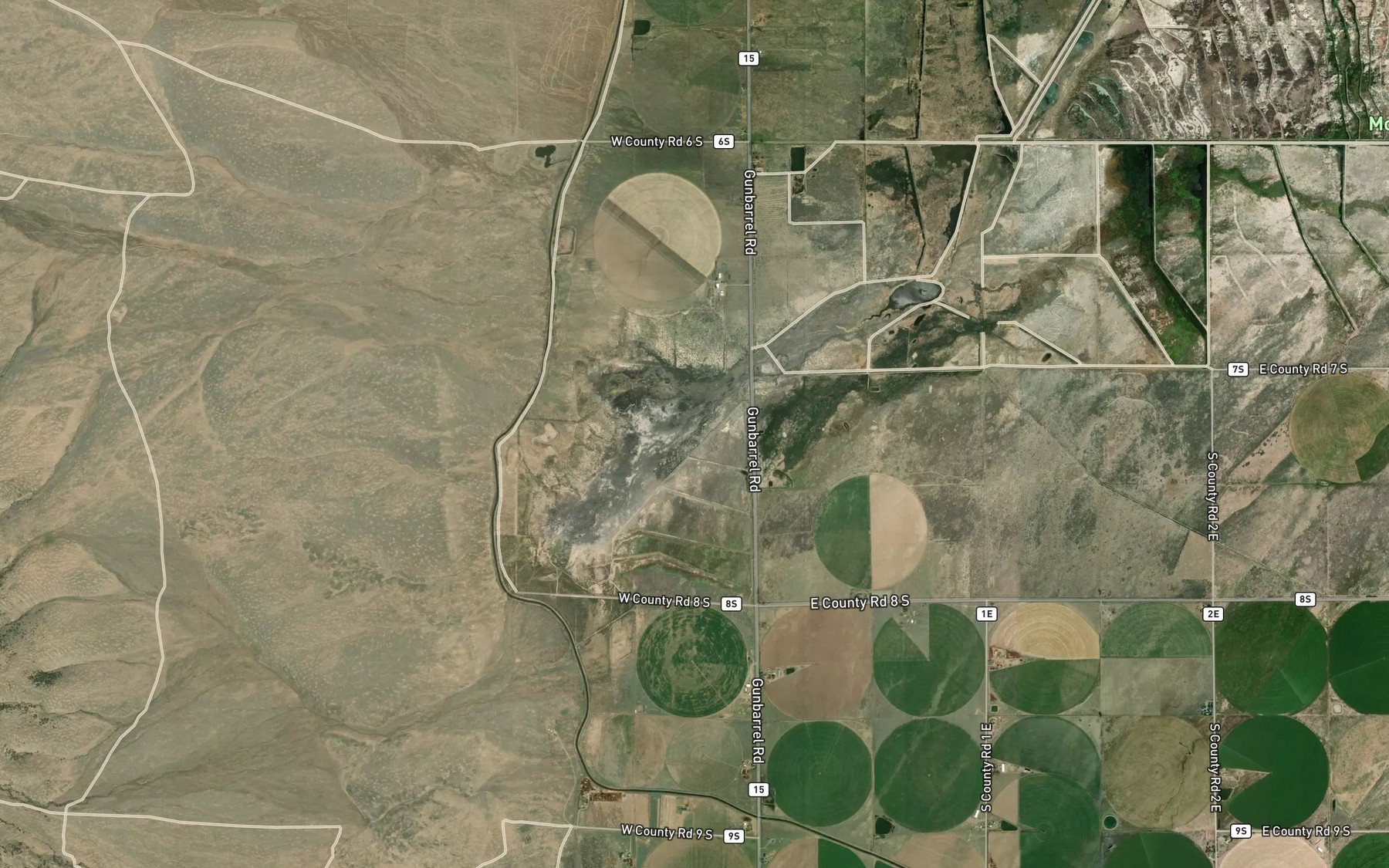 Satellite map of the Sheridan South Ditch