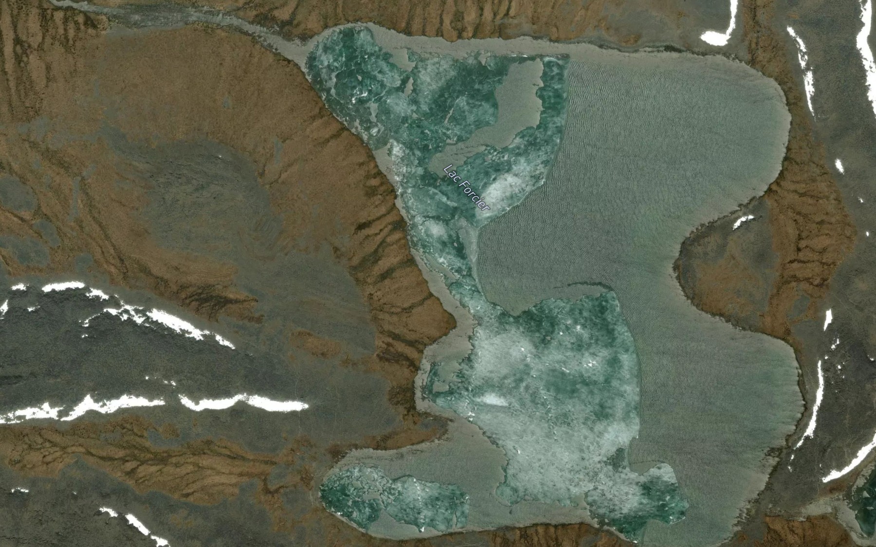 Satellite map of the Lac Forcier