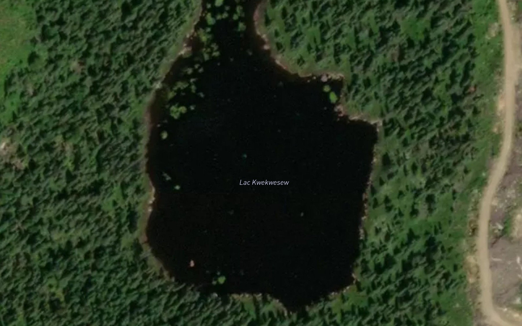 Satellite map of the Lac Kwekwesew