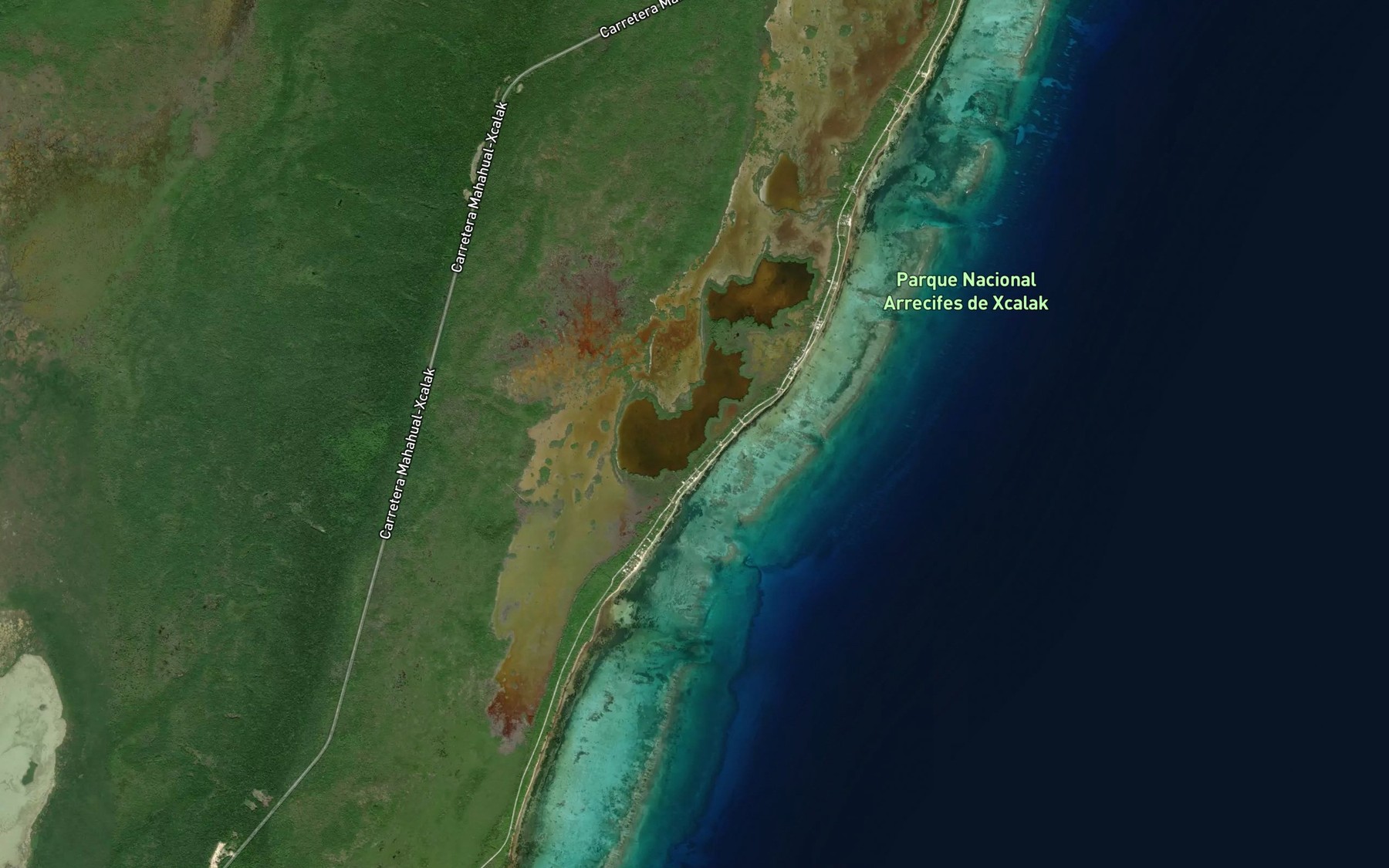 Satellite map of the Laguna Canal