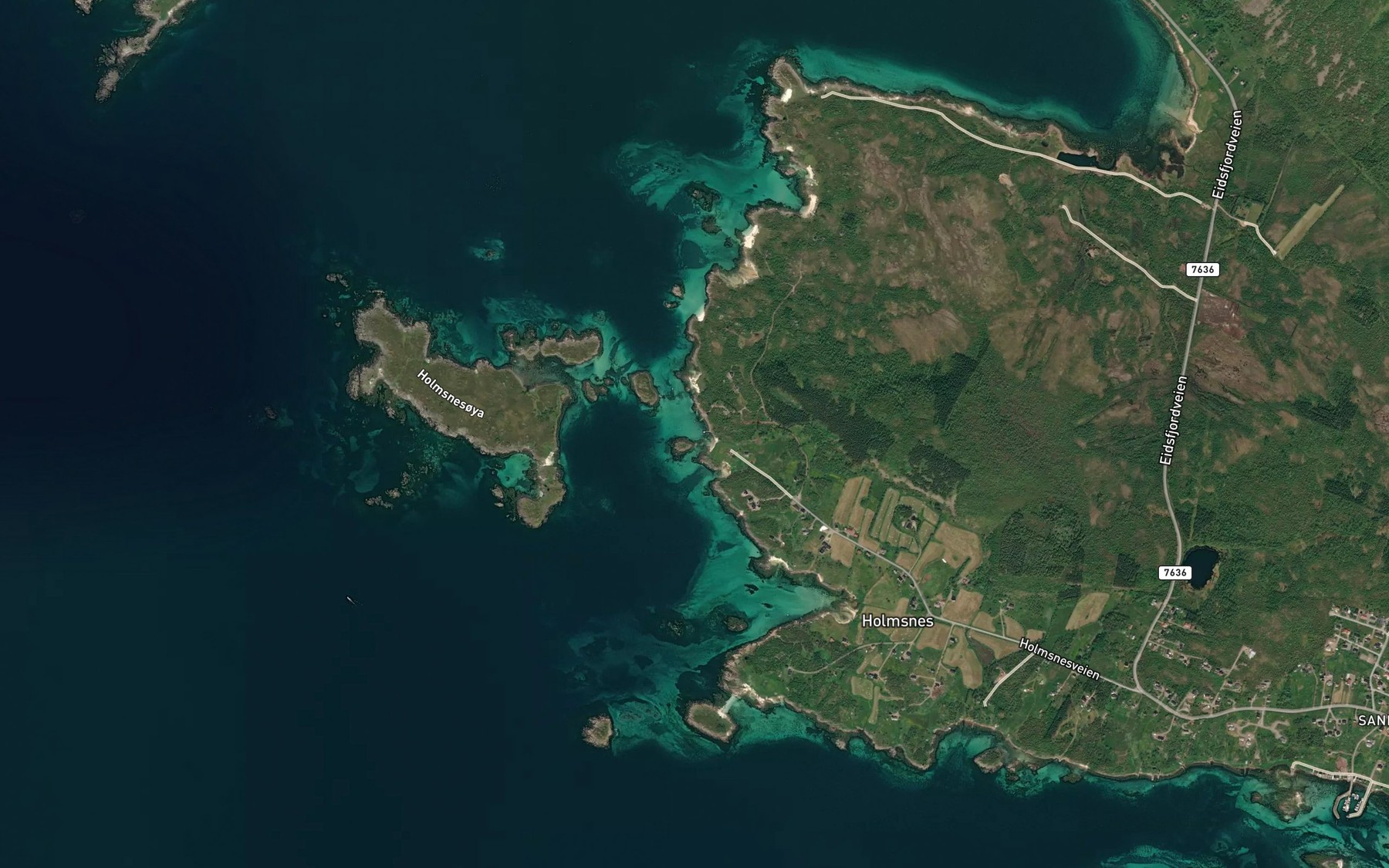 Satellite map of the Solskinnsvika