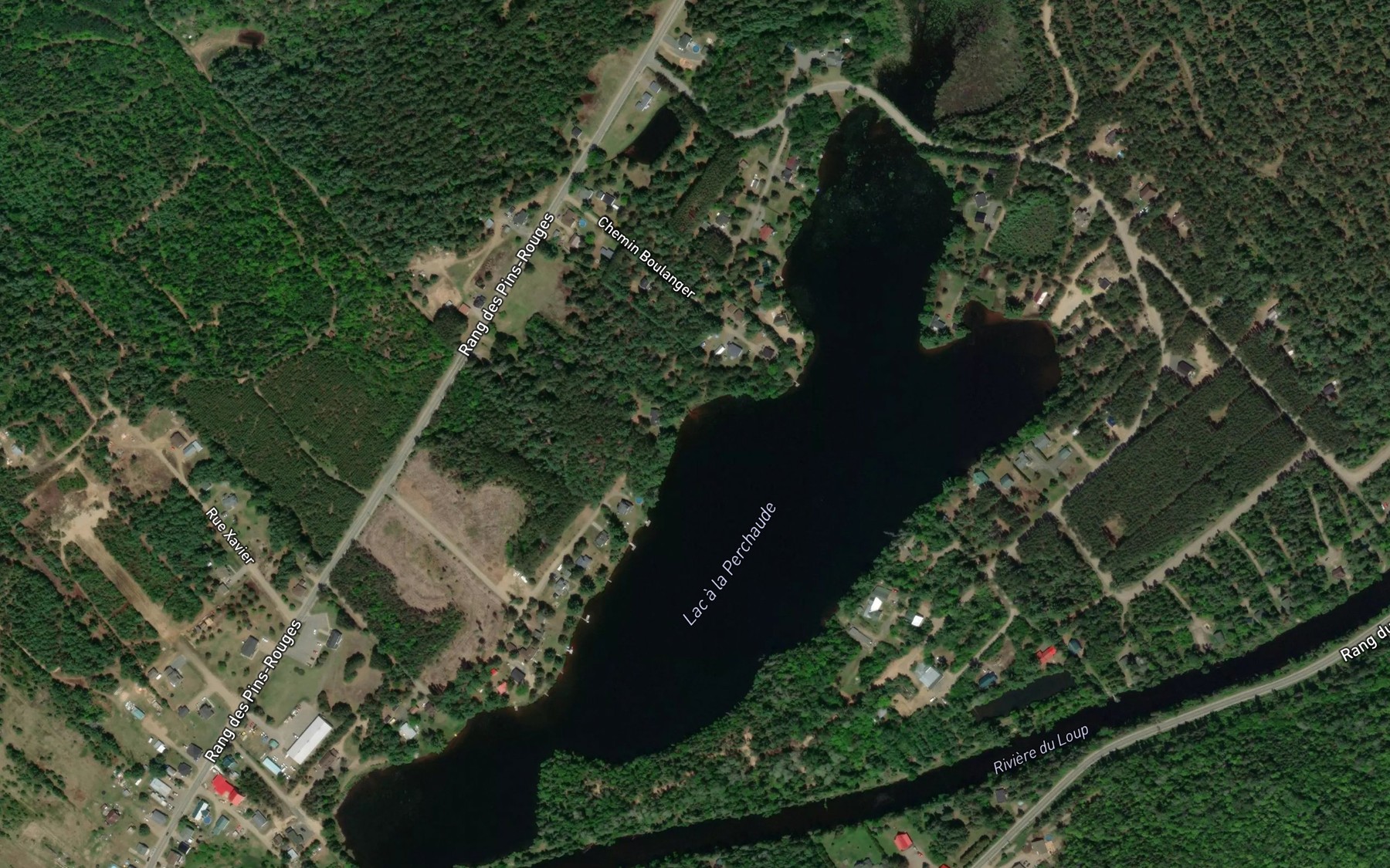 Satellite map of the Lac a la Perchaude