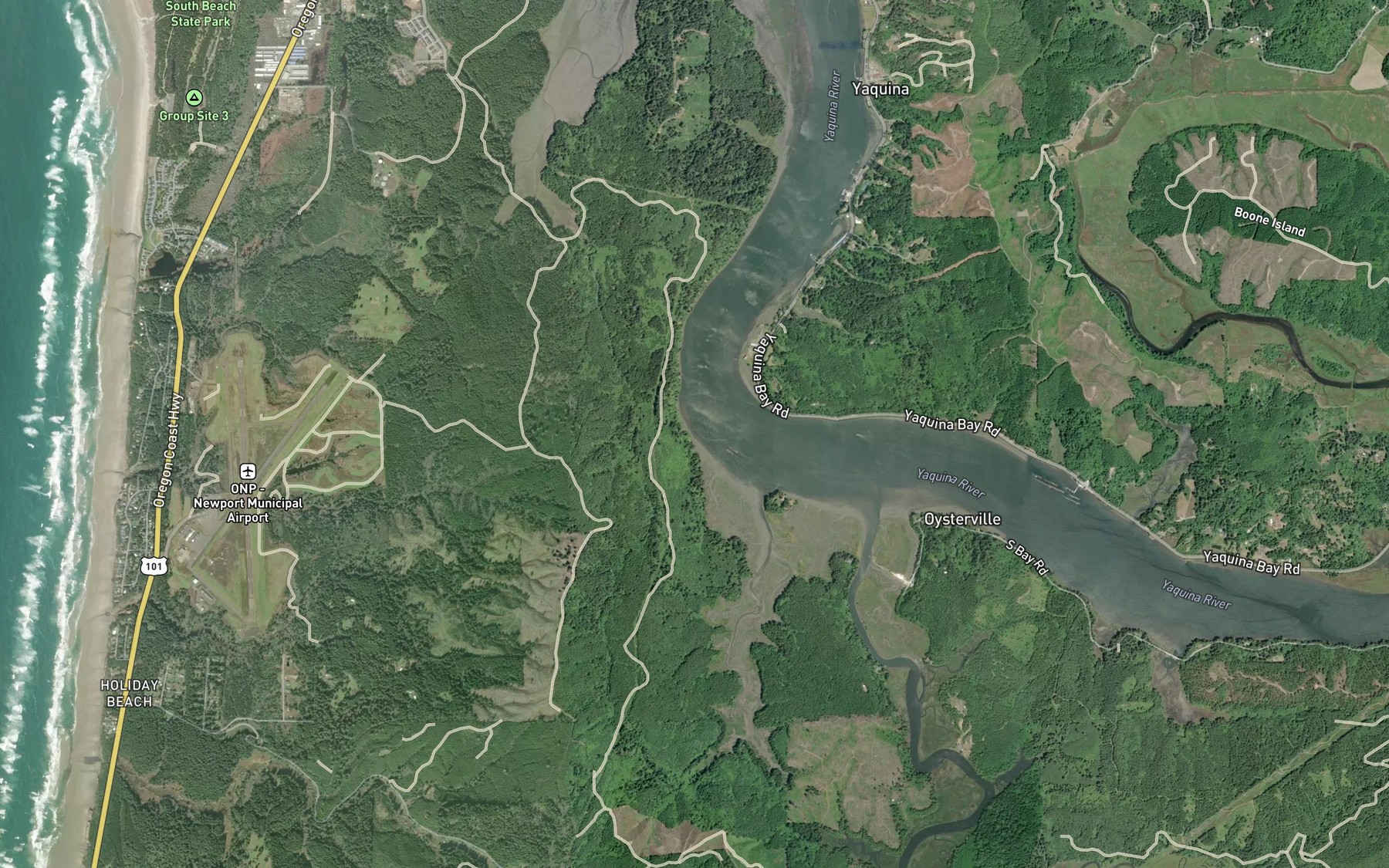 Satellite map of the The Bend