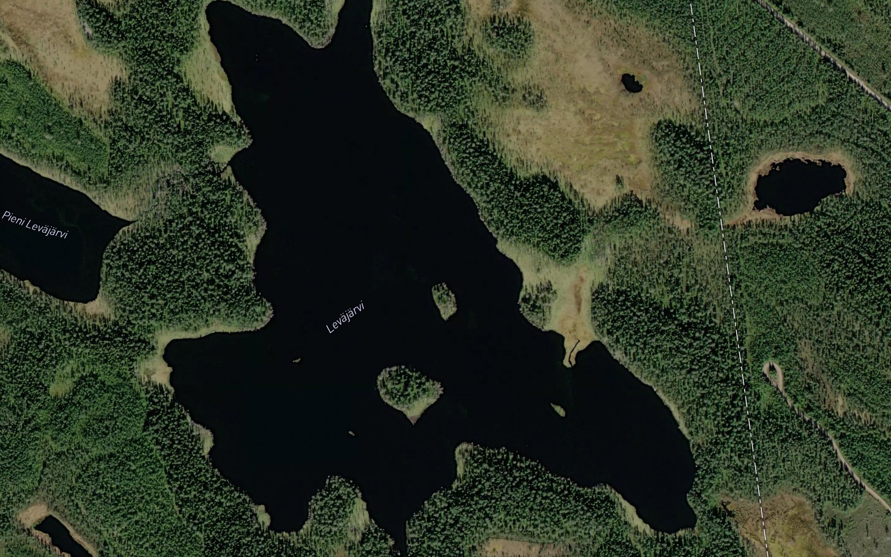 Satellite map of the Levajarvi