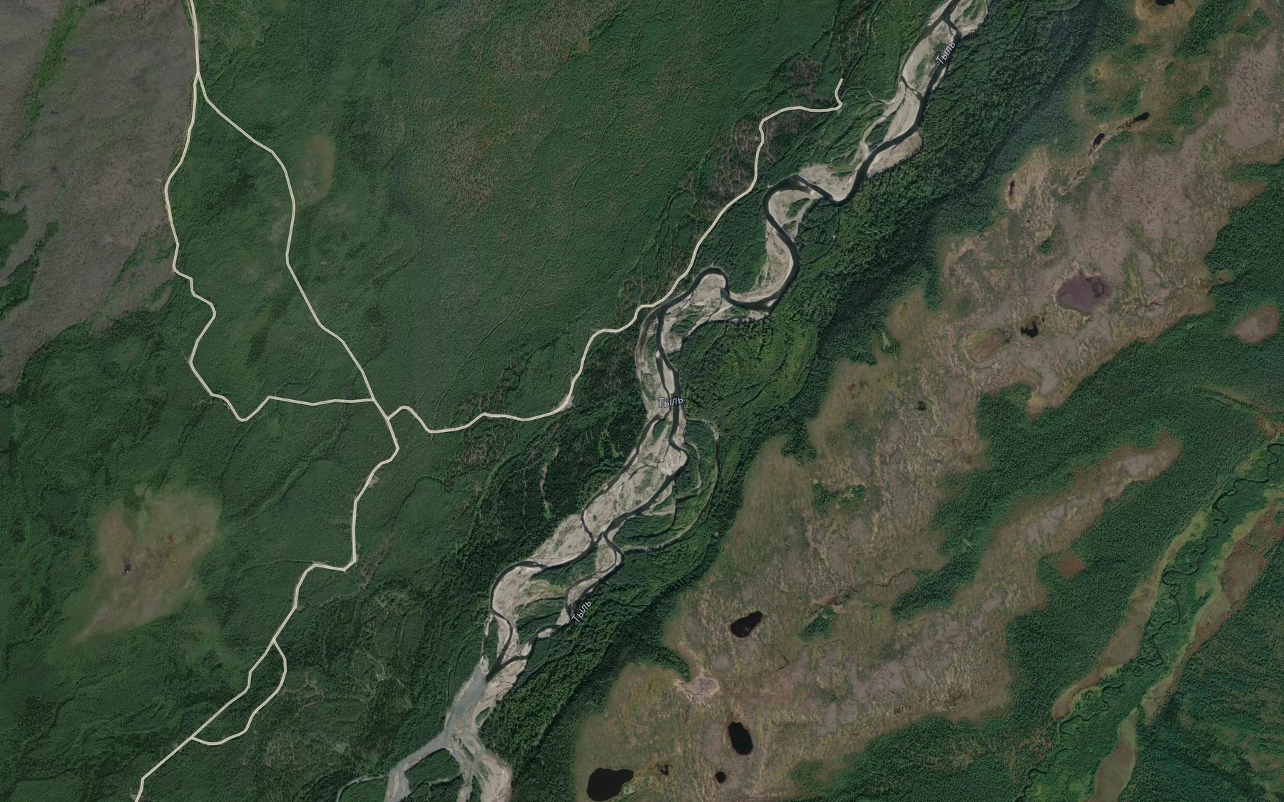 Satellite map of the Nizhnyaya Stepanovka