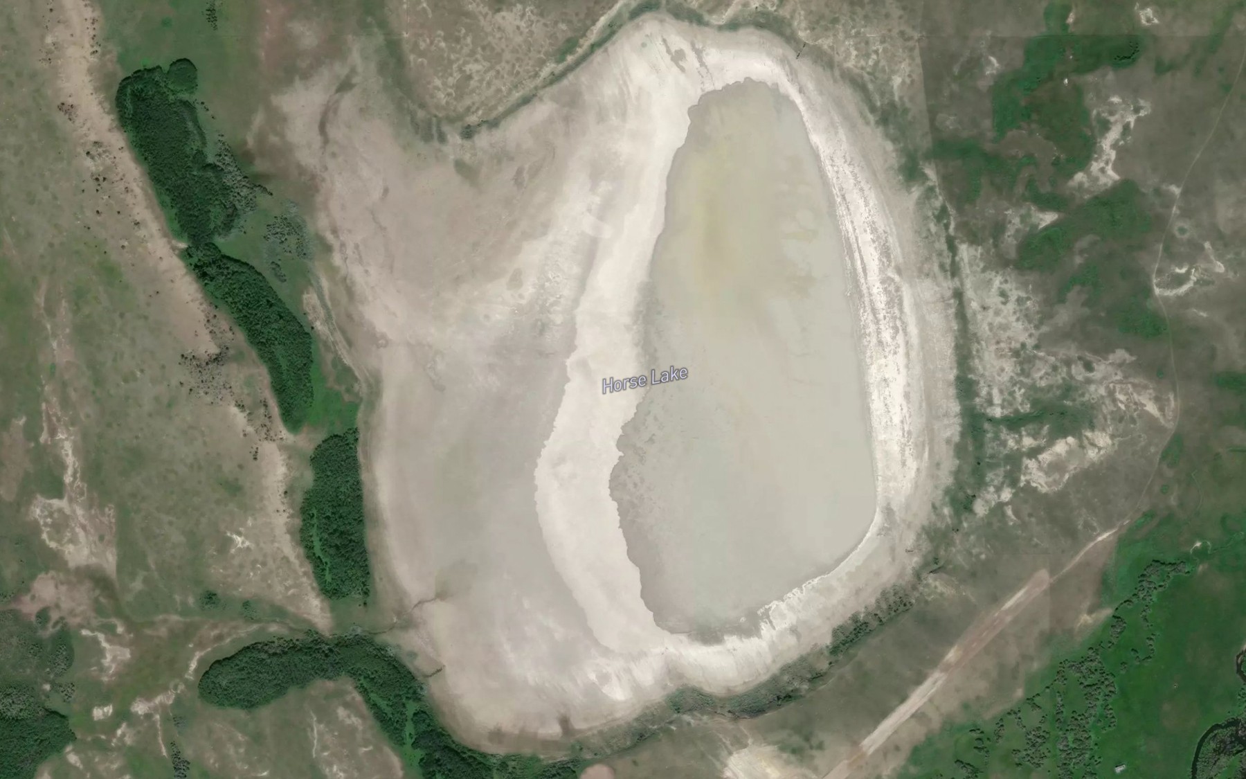 Satellite map of the Horse Lake