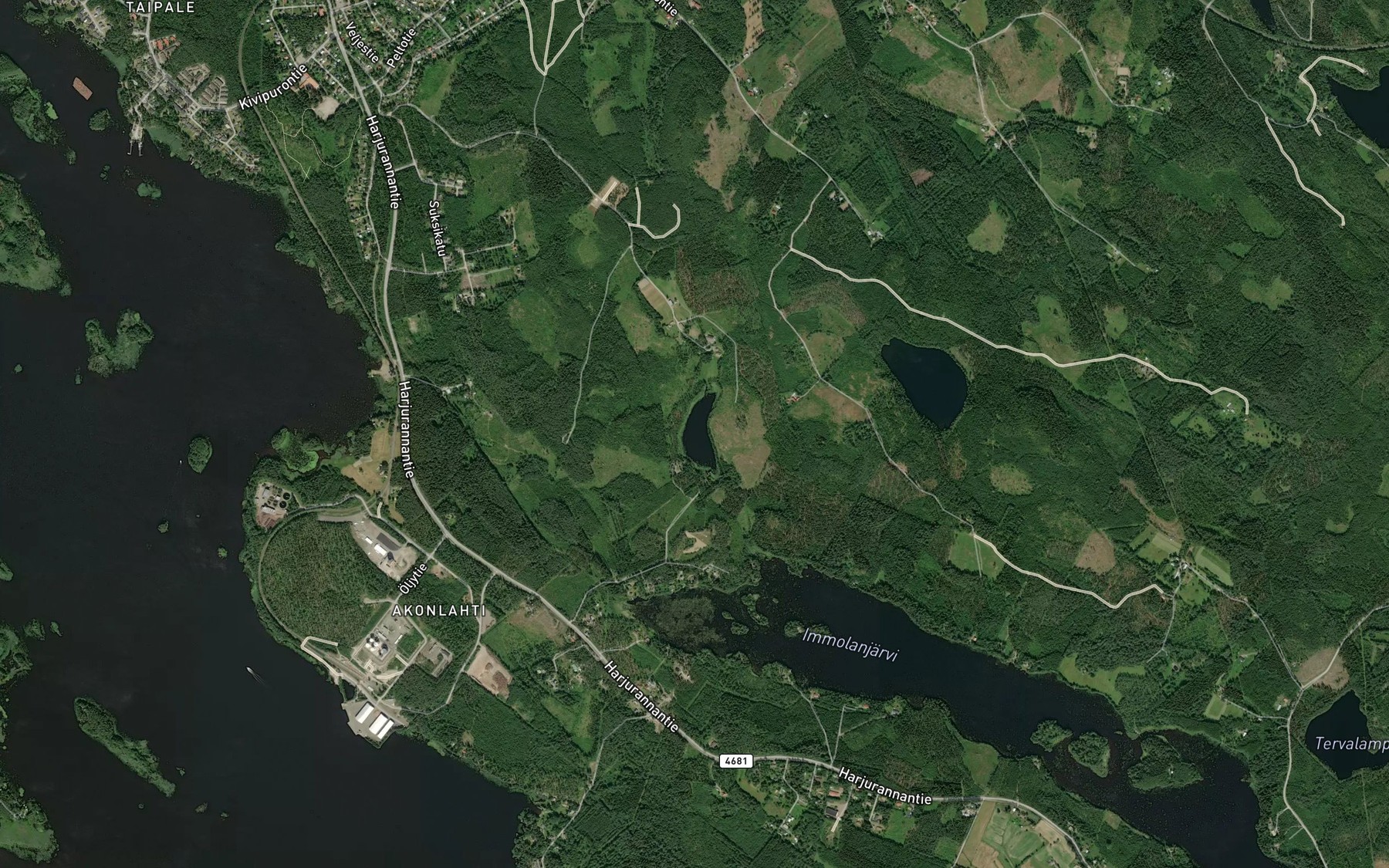 Satellite map of the Harijarvi