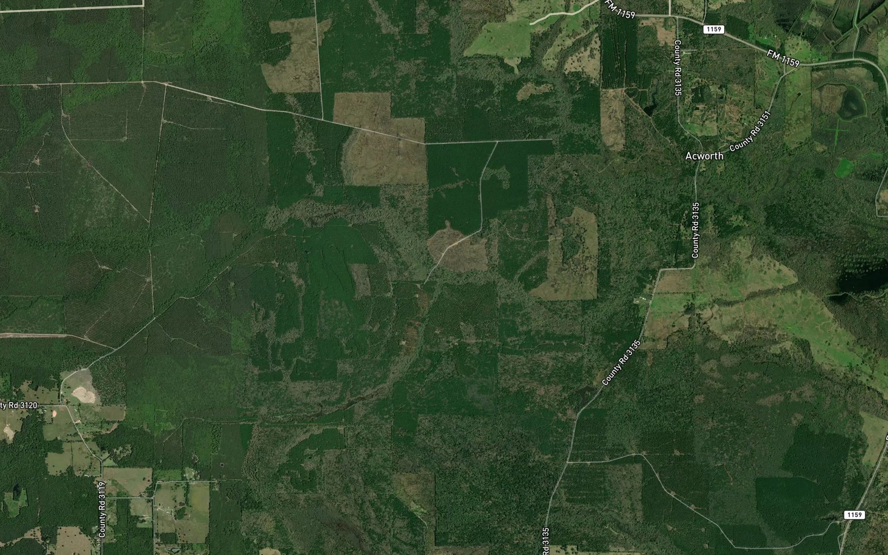 Satellite map of the Snell Creek