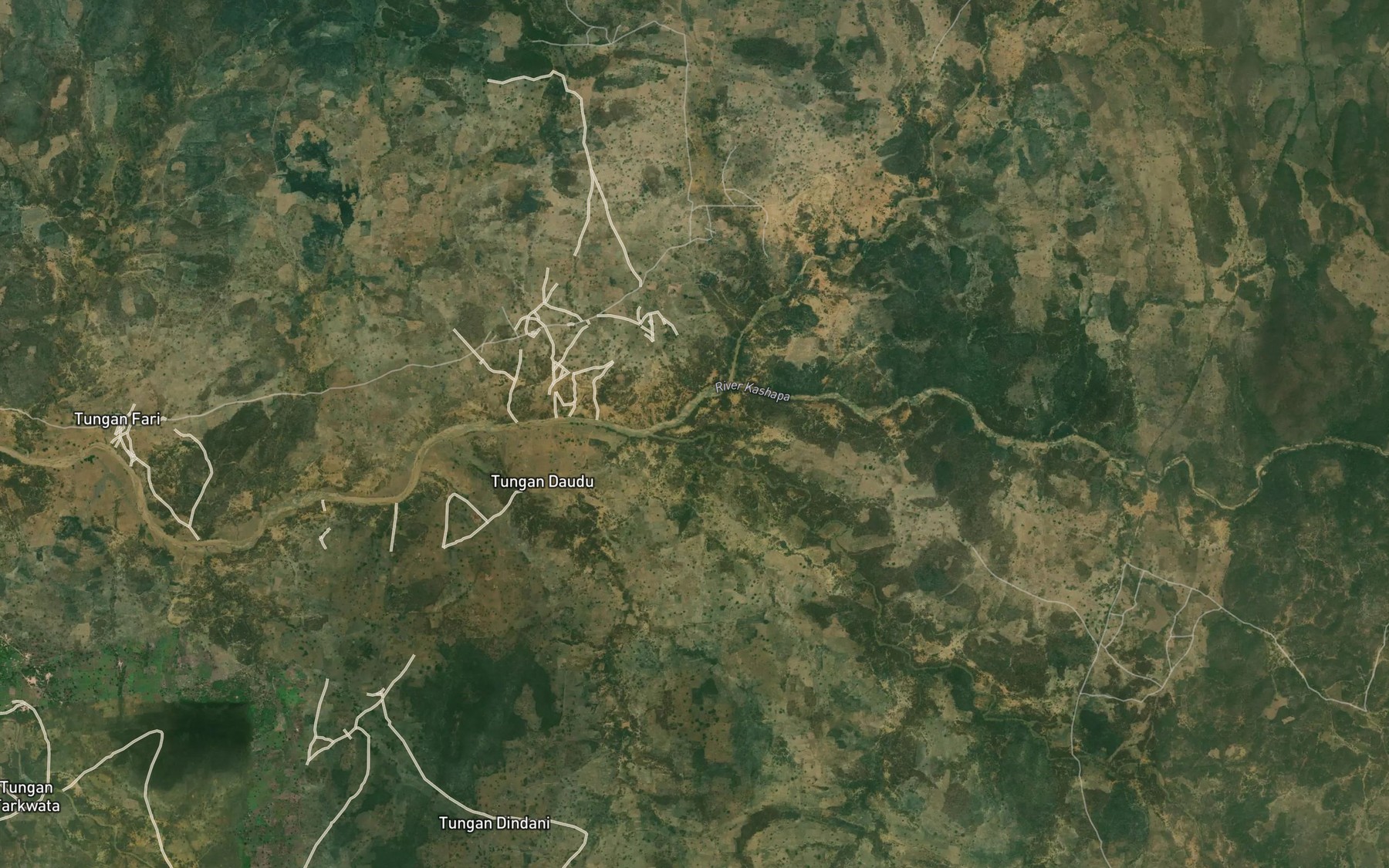 Satellite map of the River Aduku