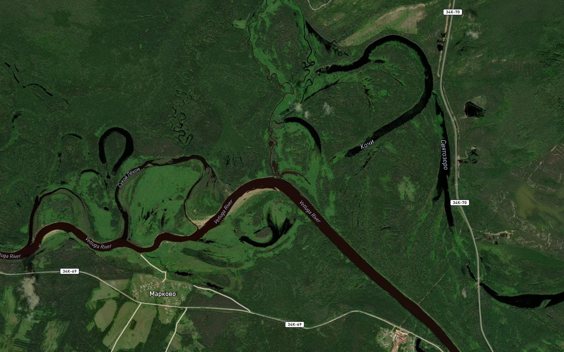 Satellite map of the Lekom