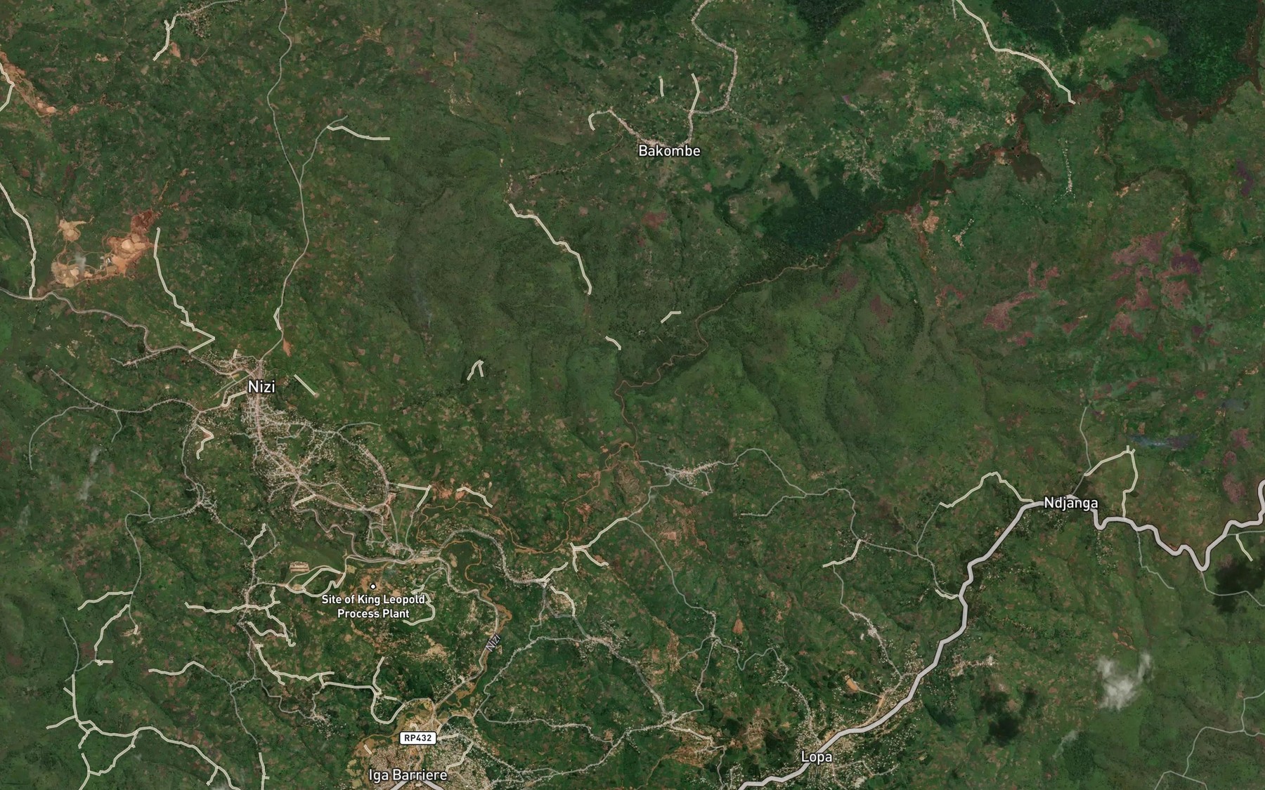 Satellite map of the Makombe