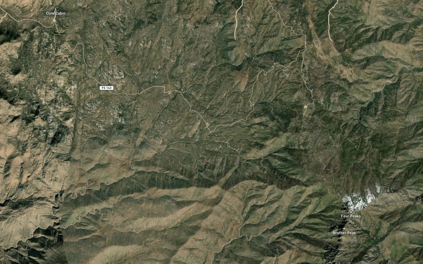 Satellite map of the Mud Spring
