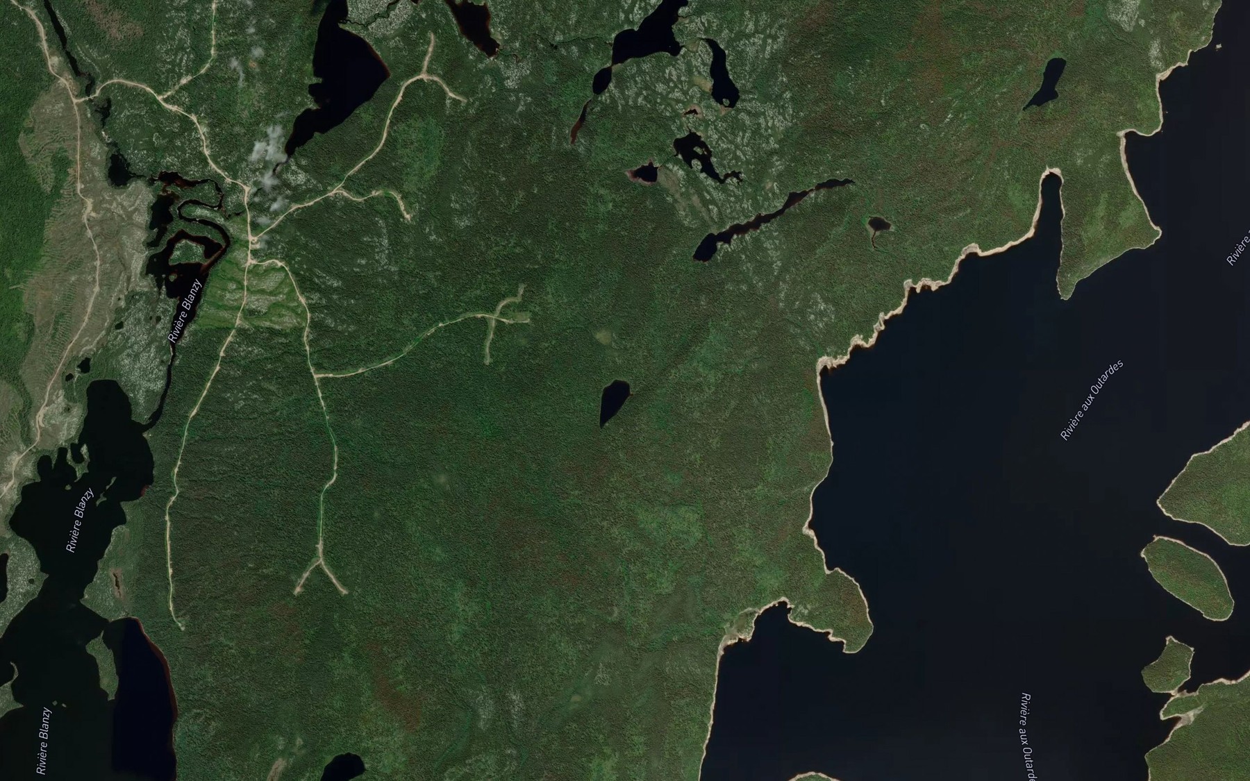 Satellite map of the Lac au Second
