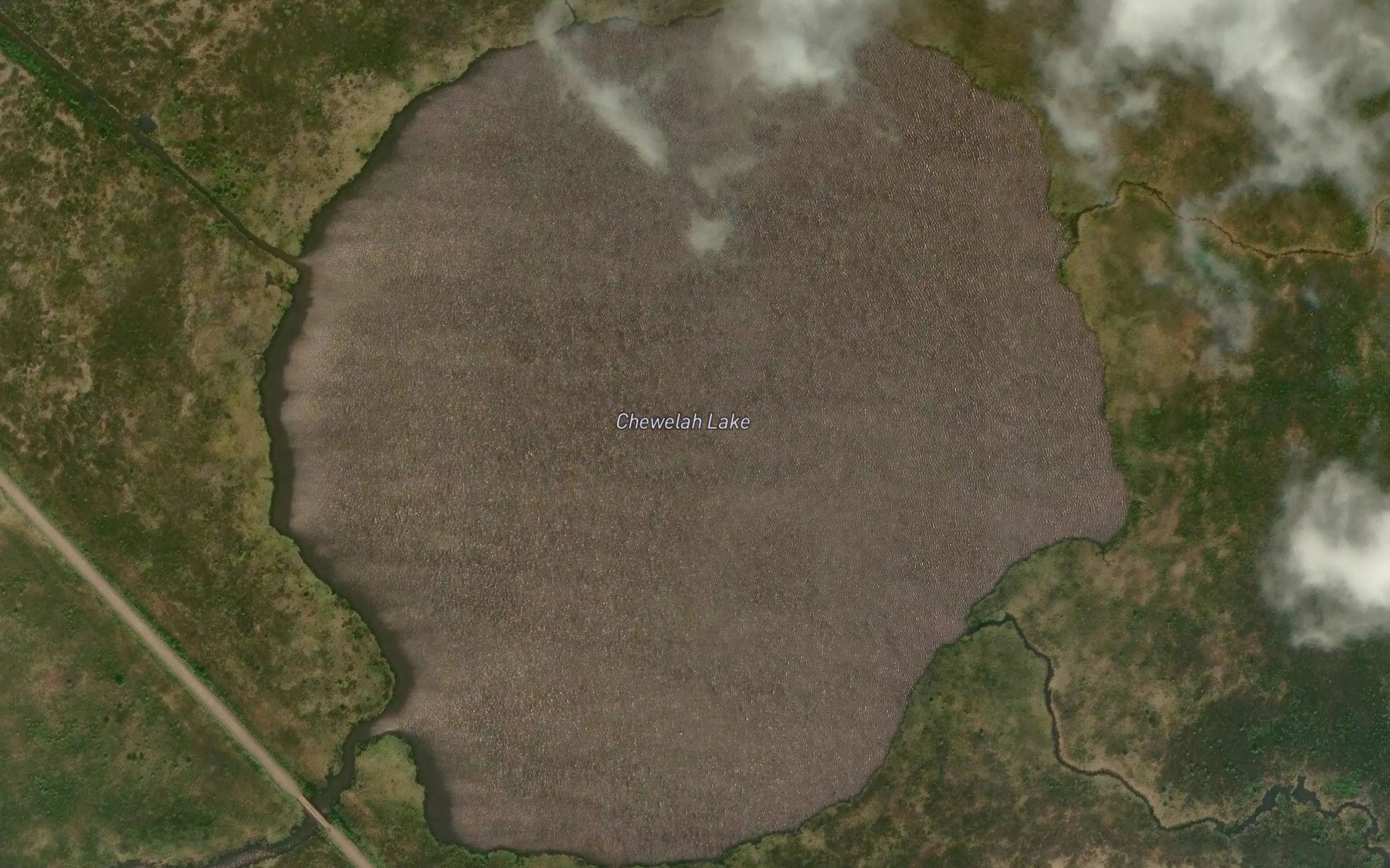 Satellite map of the Chewelah Lake