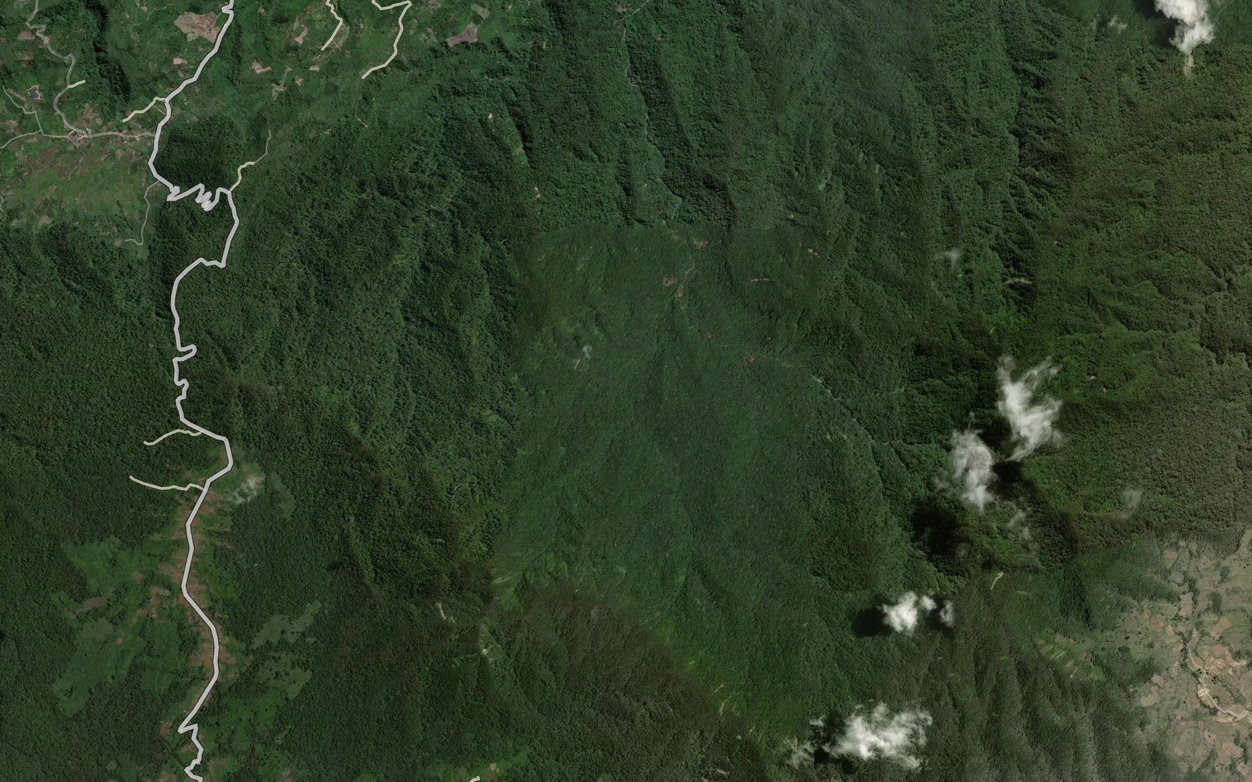Satellite map of the Lao Delang Lumut