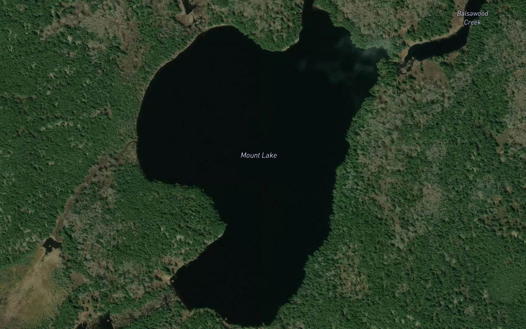 Satellite map of the Mount Lake